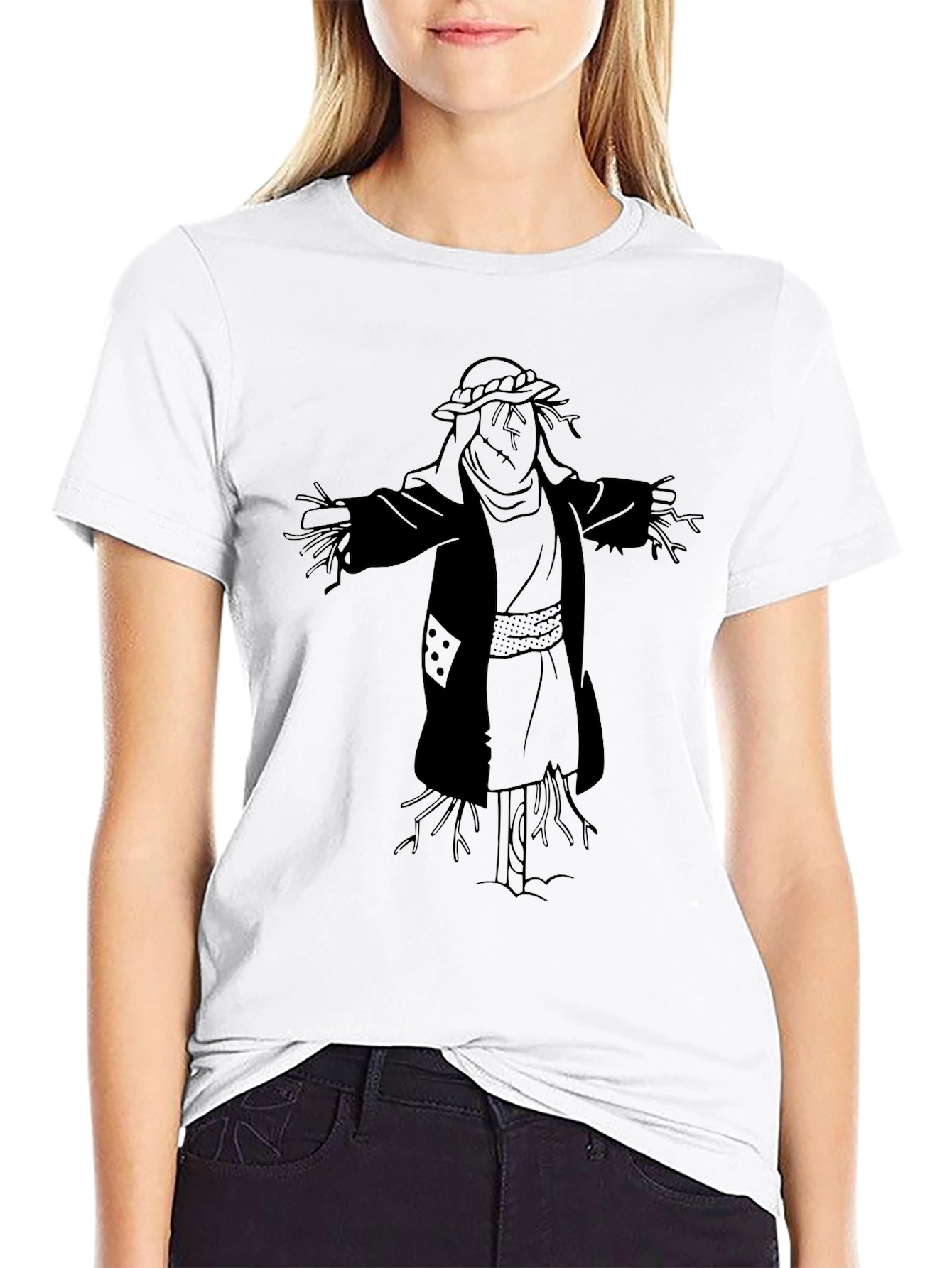 Scarecrow Graphic Tee - Spooky Season Shirt