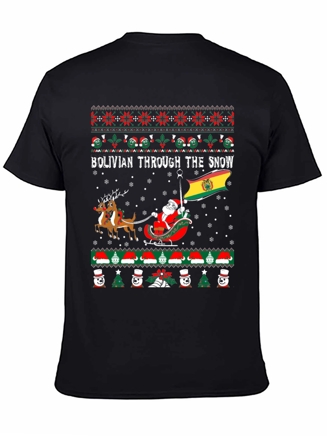 Bolivian Through the Snow Ugly Christmas Sweater T-Shirt