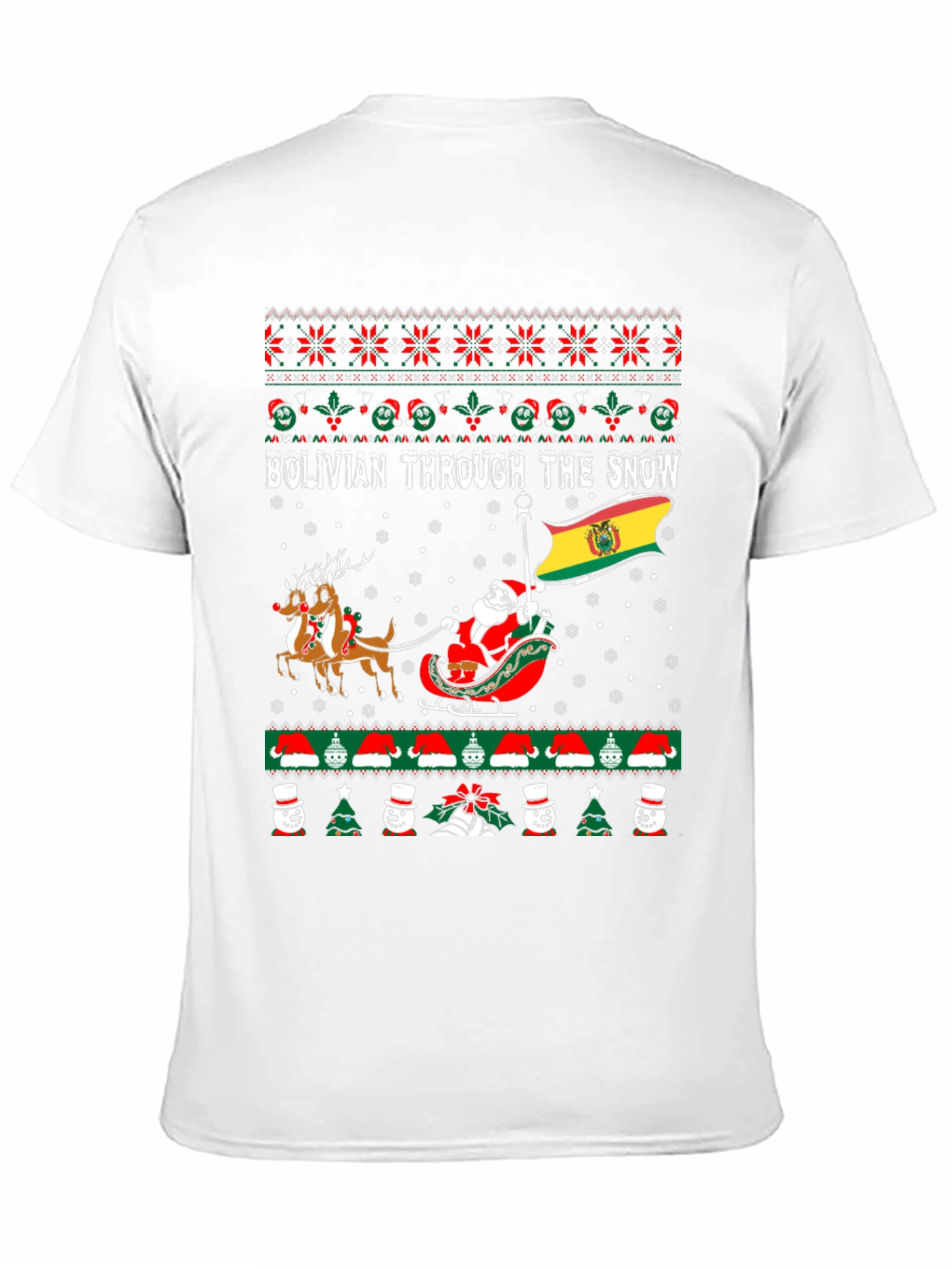 Bolivian Through the Snow Ugly Christmas Sweater T-Shirt