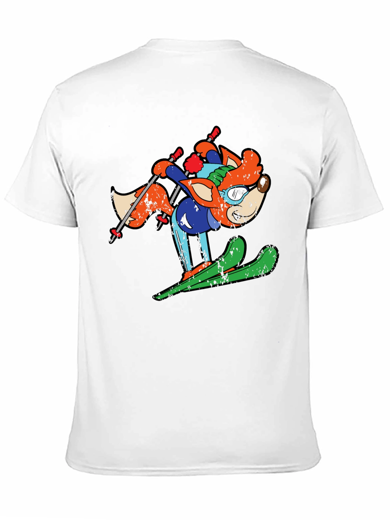 Skiing Fox T-Shirt - Unique Graphic Tee