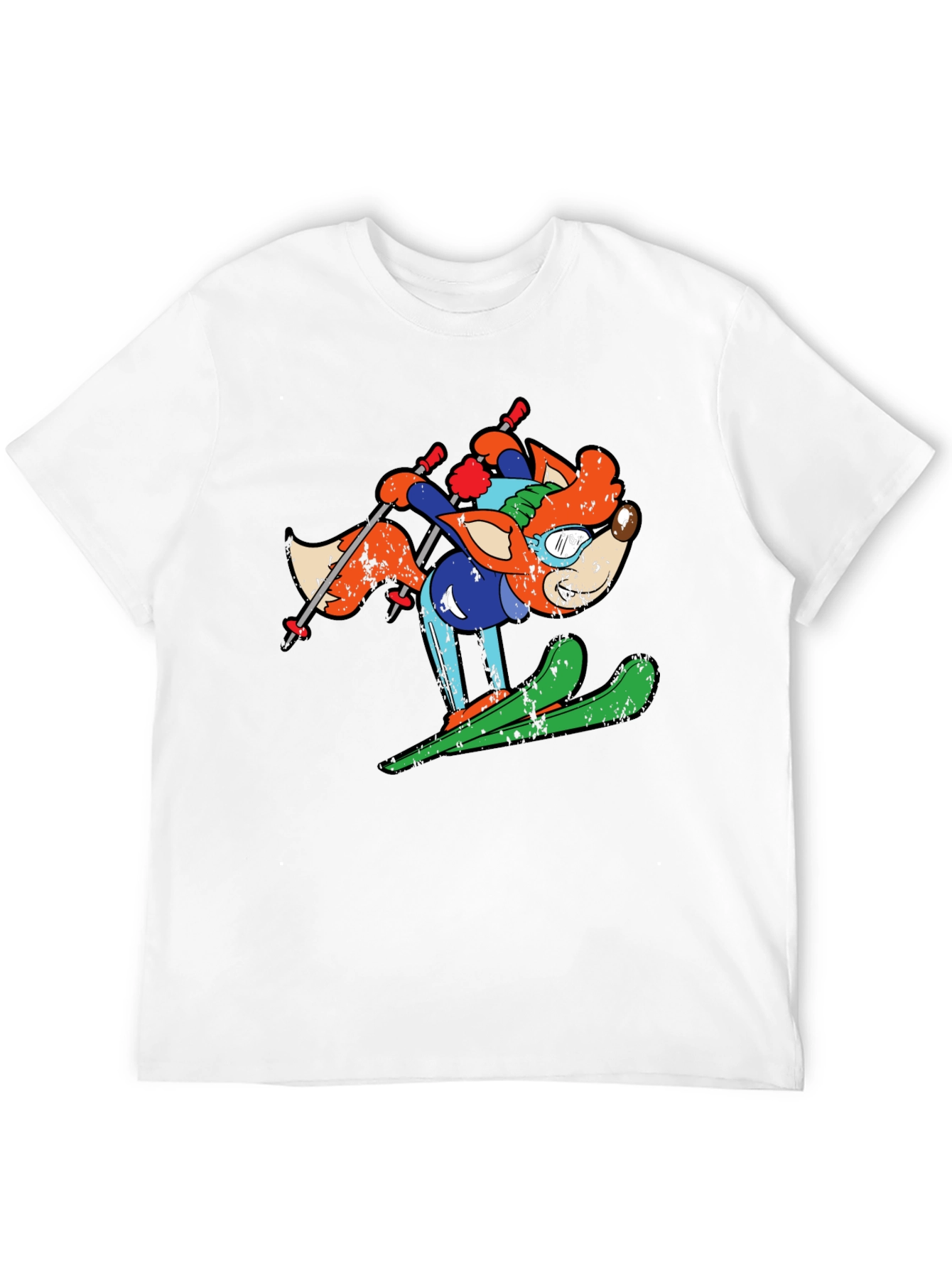 Skiing Fox T-Shirt - Unique Graphic Tee