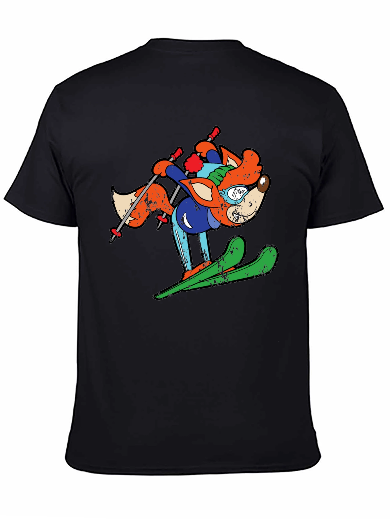 Skiing Fox T-Shirt - Unique Graphic Tee