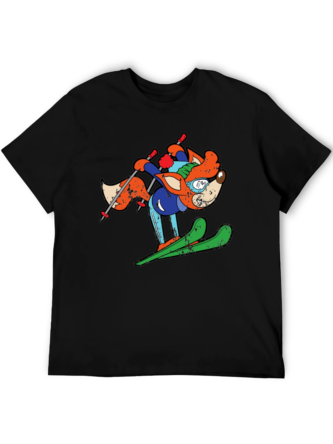Skiing Fox T-Shirt - Unique Graphic Tee