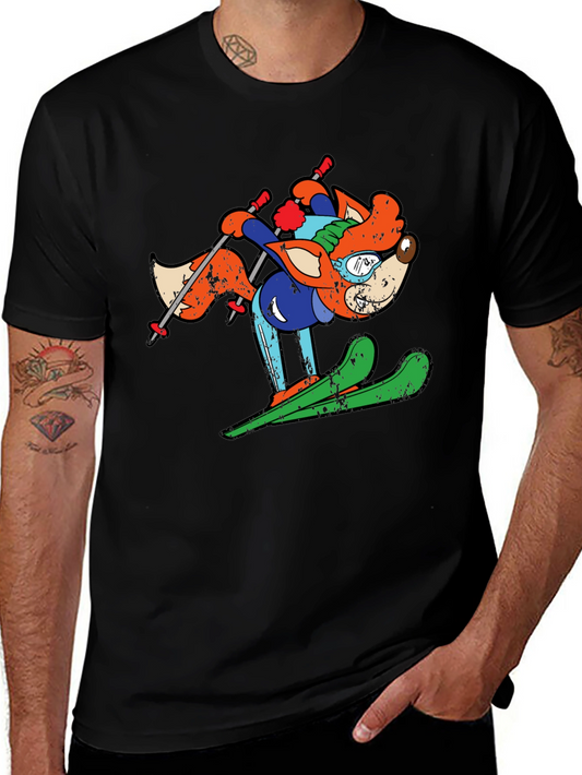 Skiing Fox T-Shirt - Unique Graphic Tee
