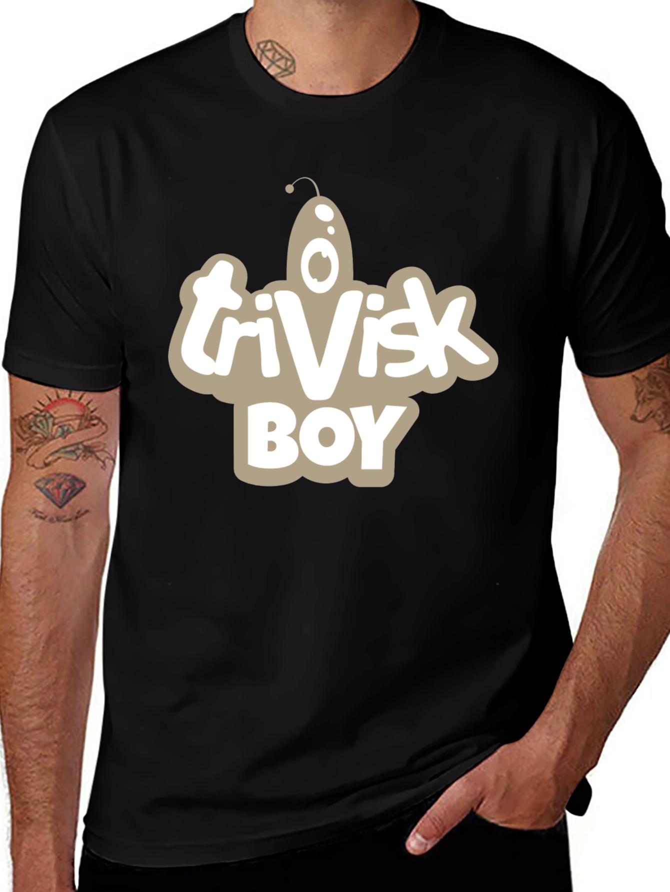 Trivisk Boy Graphic Tee - Funny Alien T-Shirt