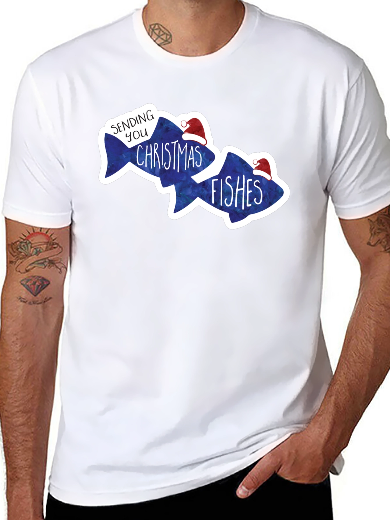 Sending You Christmas Fishes Graphic Tee