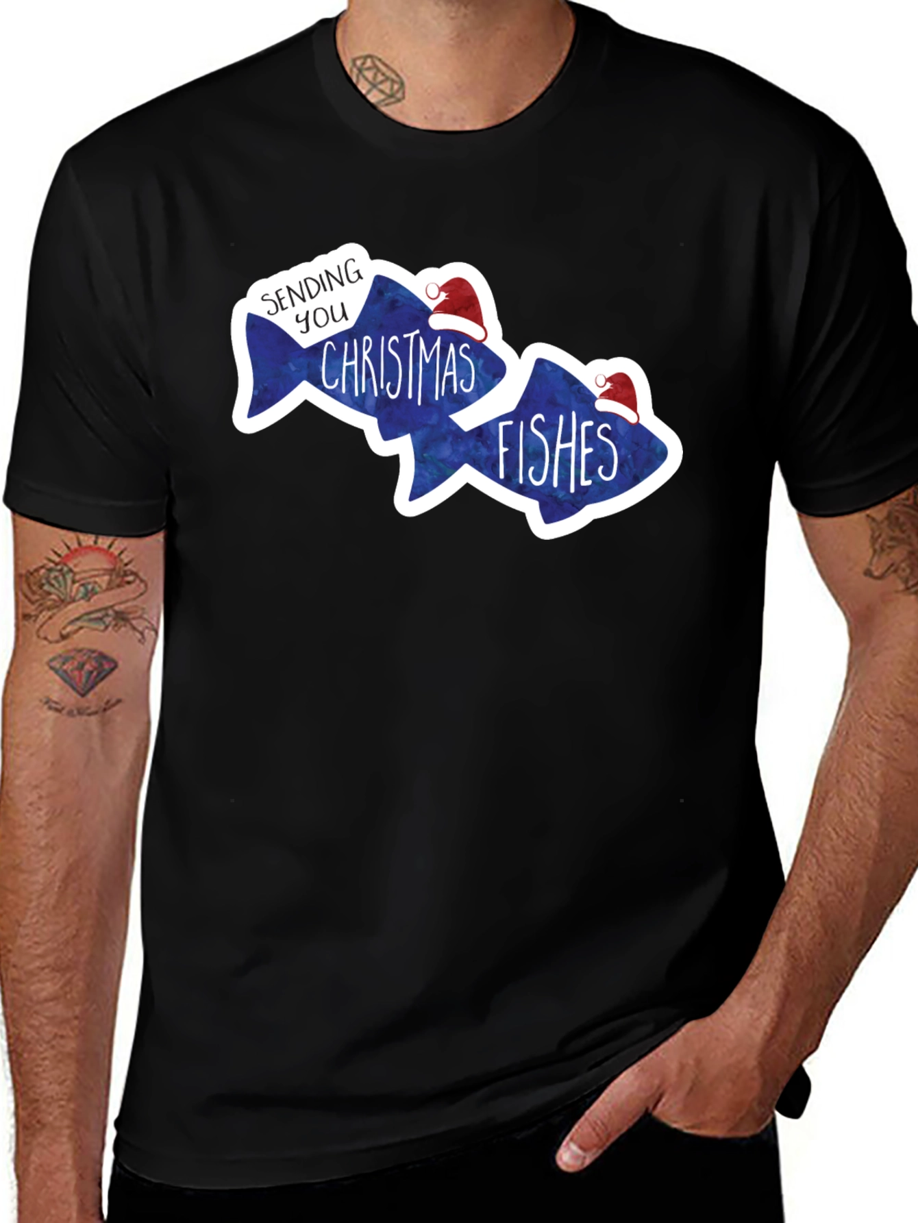 Sending You Christmas Fishes Graphic Tee