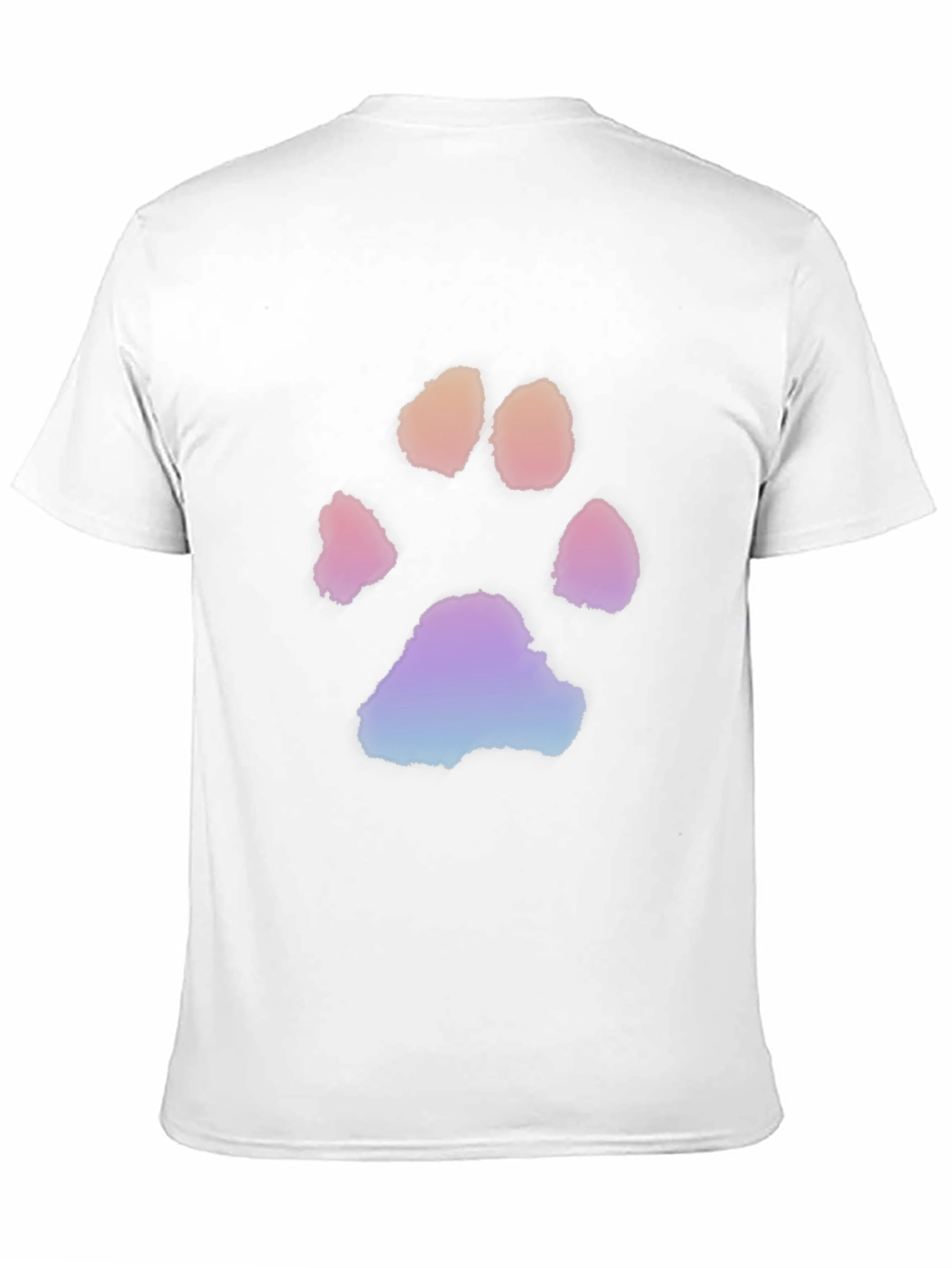 Rainbow Paw Print Black T-Shirt