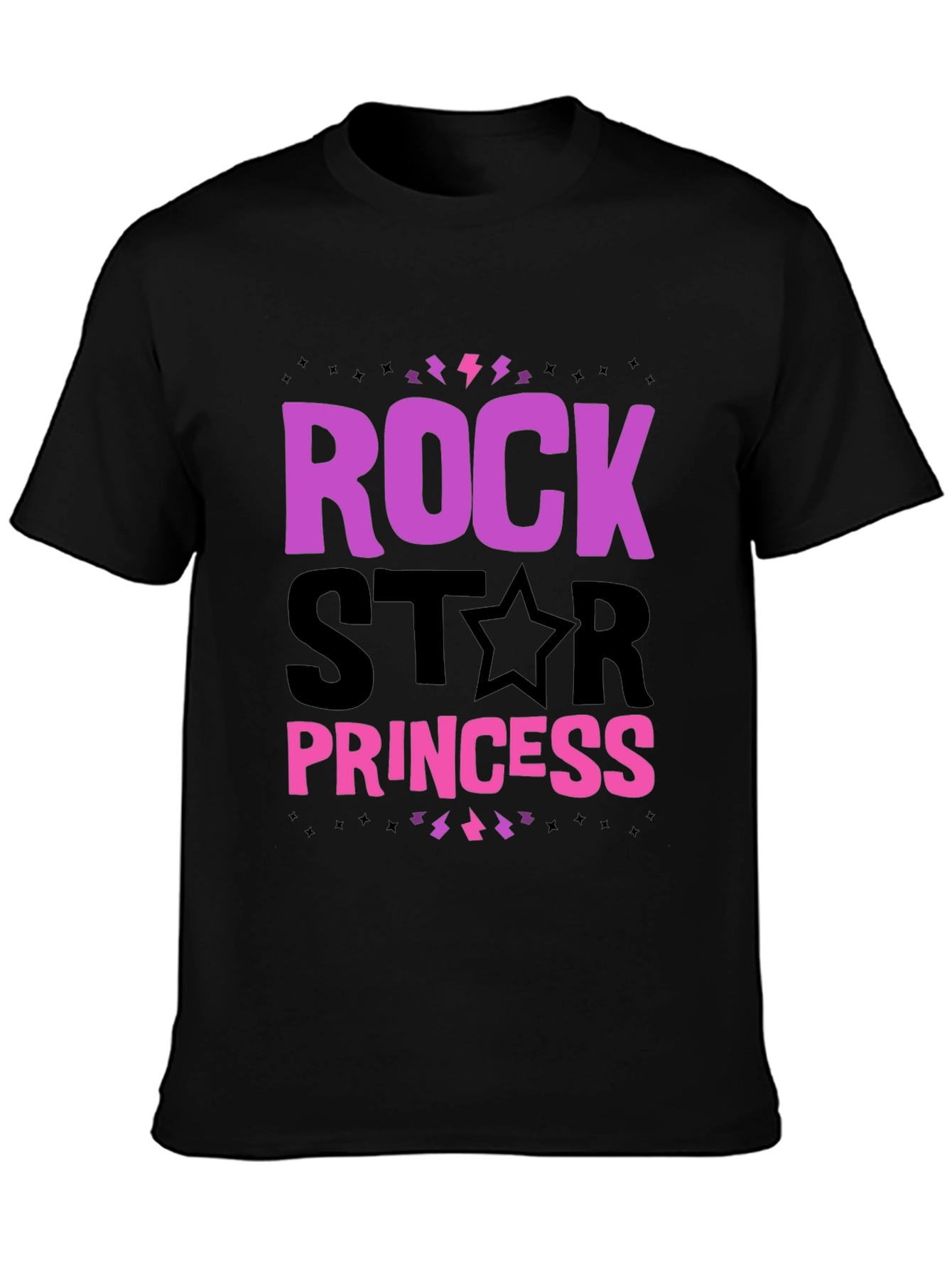 Rockstar Princess T-Shirt - Black Graphic Tee