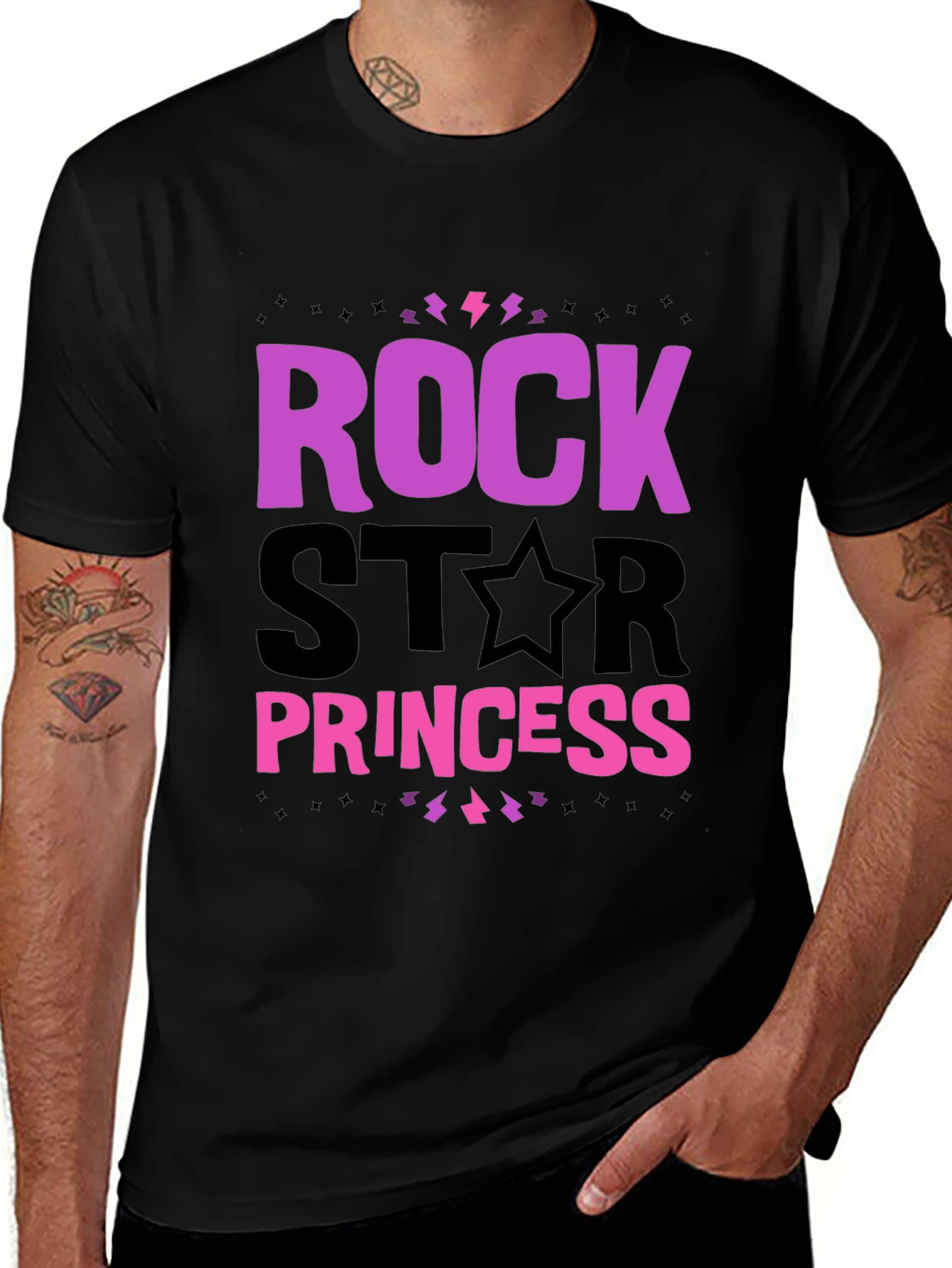 Rockstar Princess T-Shirt - Black Graphic Tee