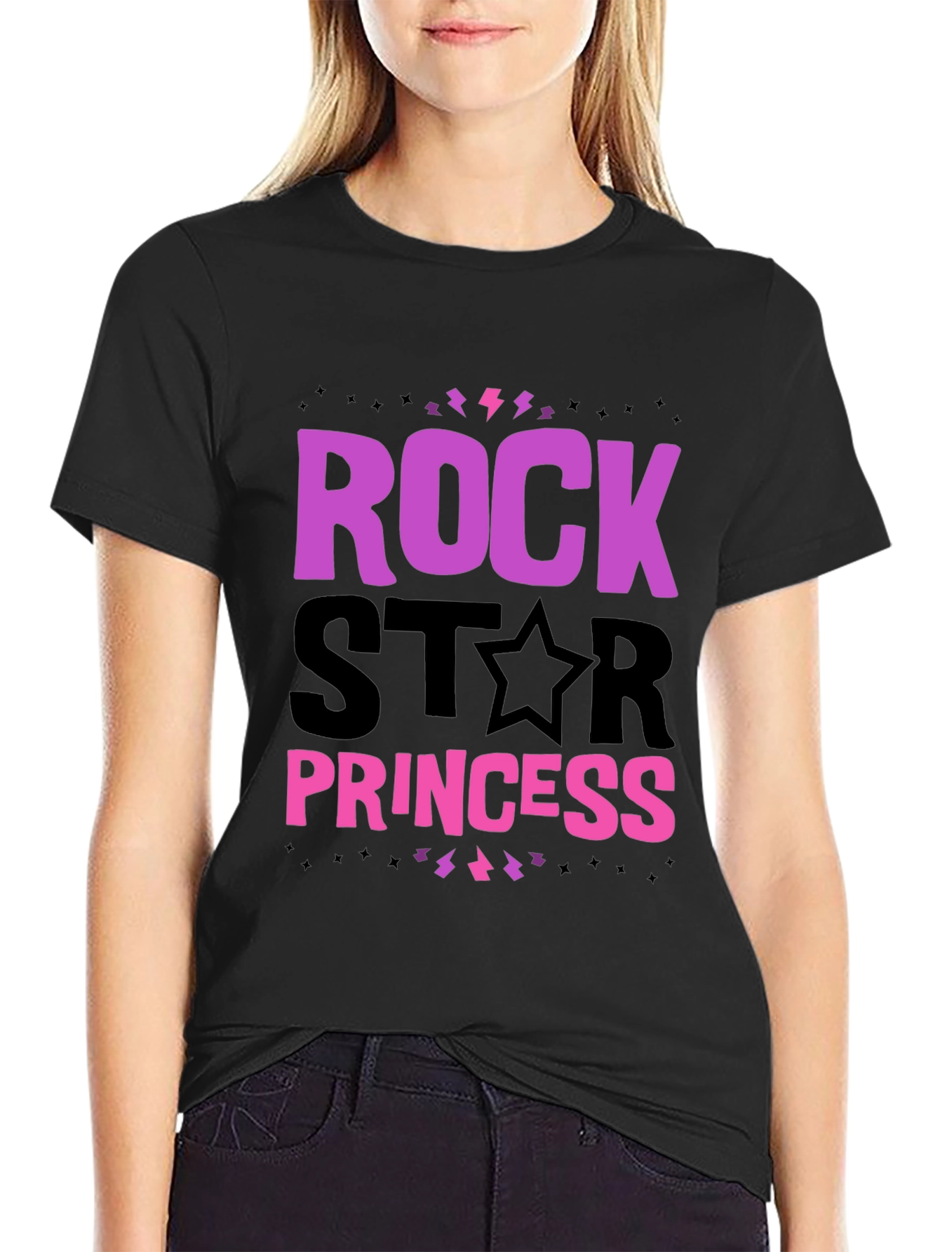 Rockstar Princess T-Shirt - Black Graphic Tee