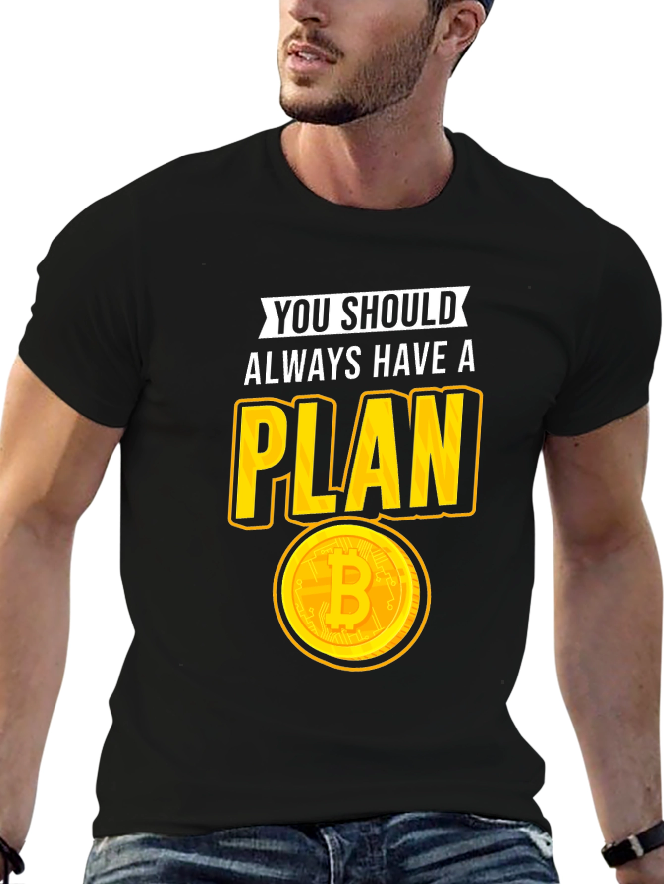 Bitcoin Plan Graphic Tee - Crypto Lovers T-Shirt