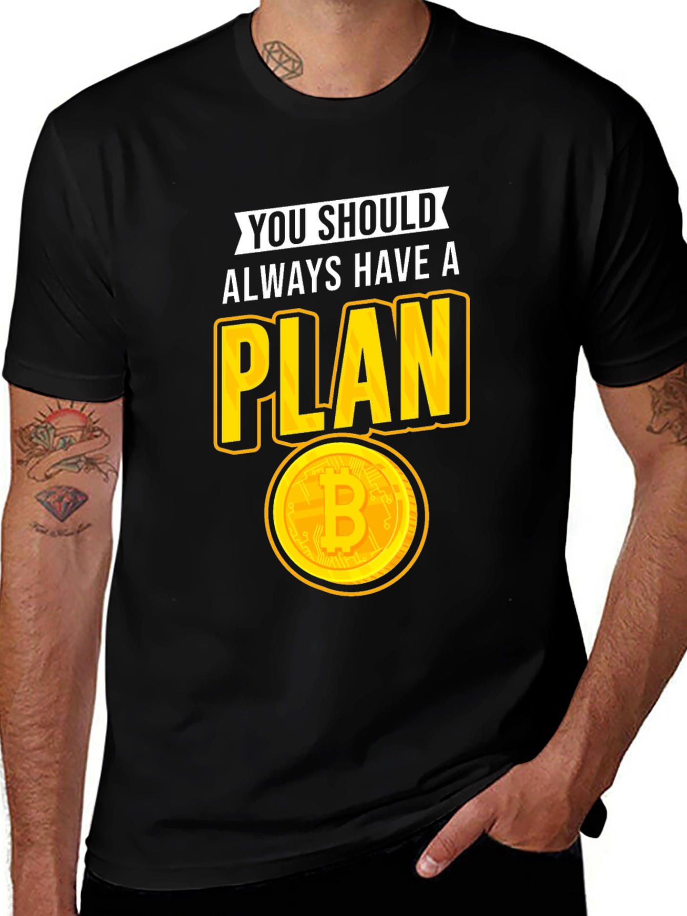 Bitcoin Plan Graphic Tee - Crypto Lovers T-Shirt