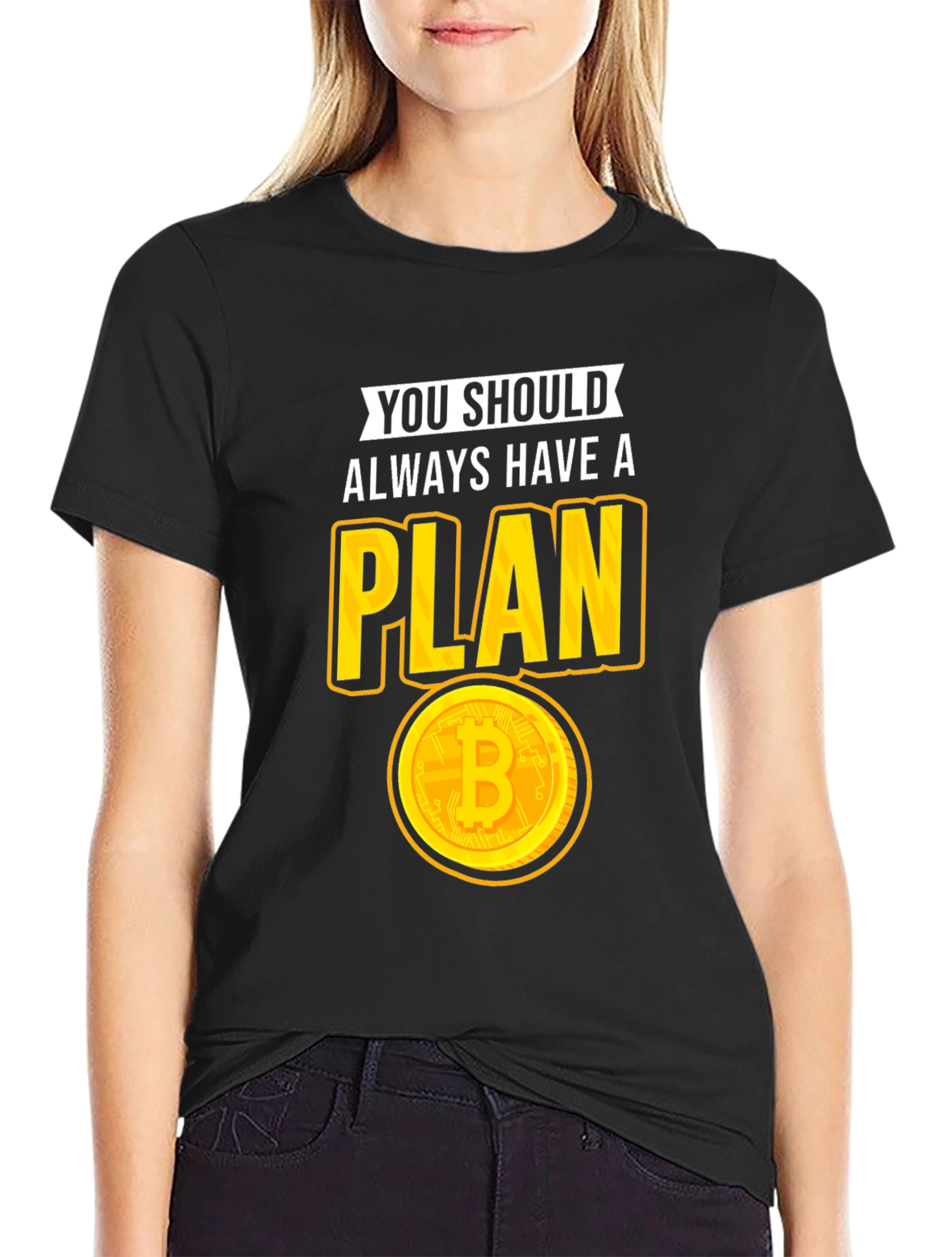 Bitcoin Plan Graphic Tee - Crypto Lovers T-Shirt