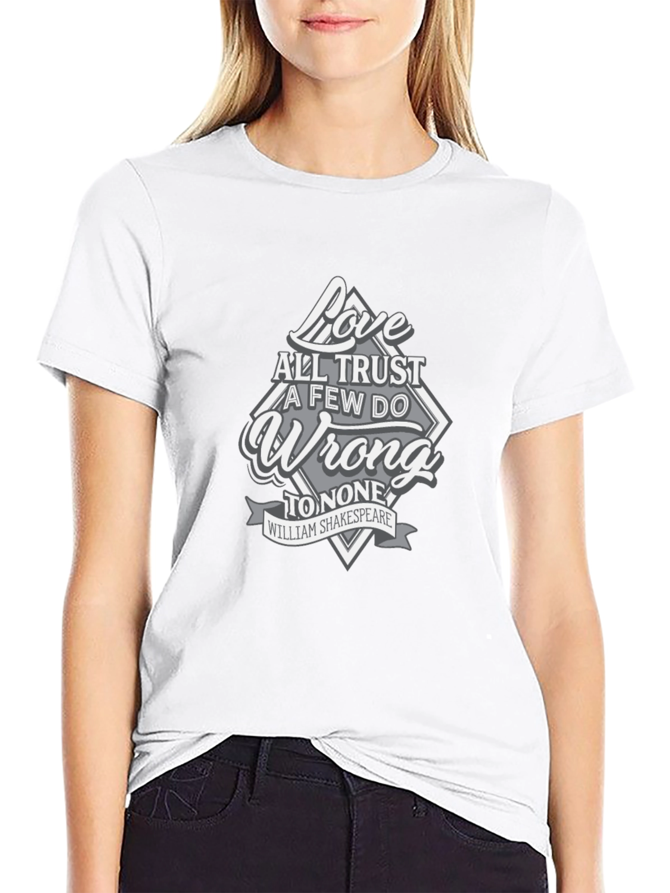 Shakespeare Love All Trust Few Mens Graphic T-Shirt