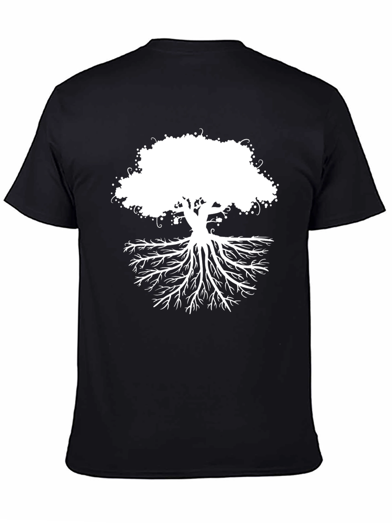Tree of Life Graphic Tee - Black Cotton T-Shirt
