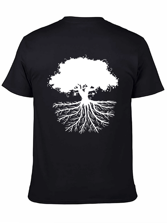 Tree of Life Graphic Tee - Black Cotton T-Shirt