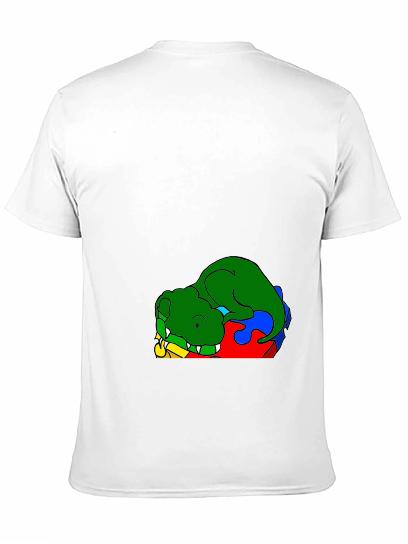 Cartoon Dinosaur Graphic Print Black T-Shirt