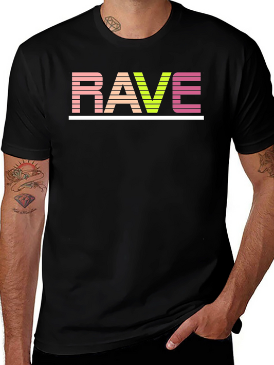 Rave Retro Striped Graphic Tee
