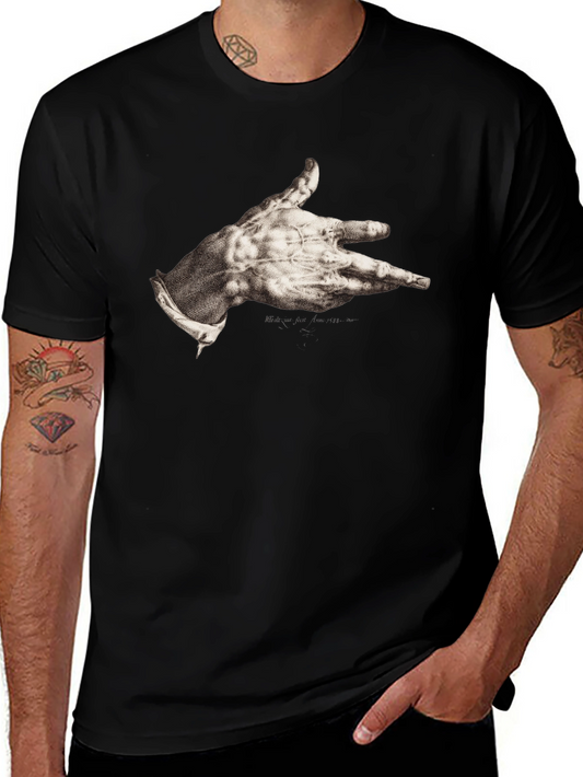 Anatomical Hand Graphic Tee - Vintage Style