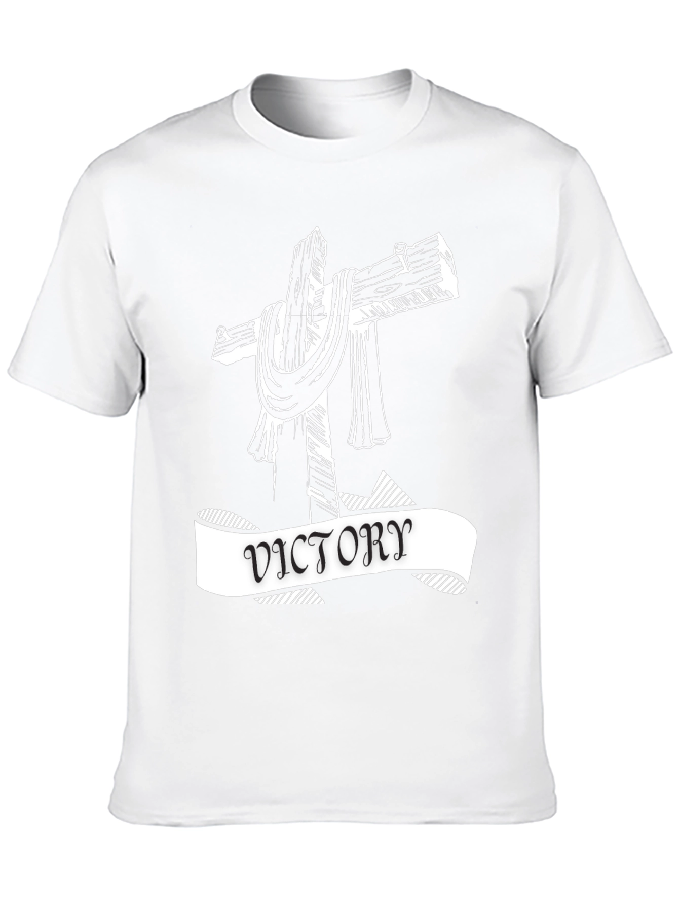Victory Cross Graphic Tee - Black