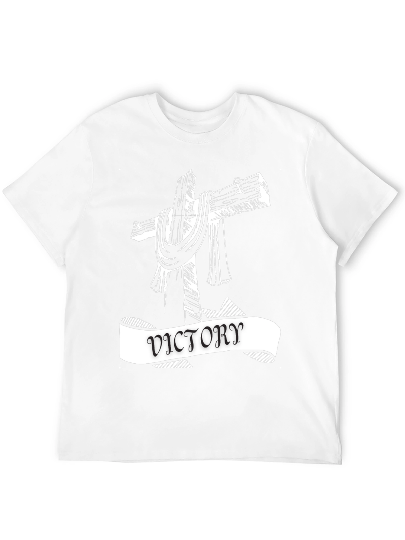 Victory Cross Graphic Tee - Black