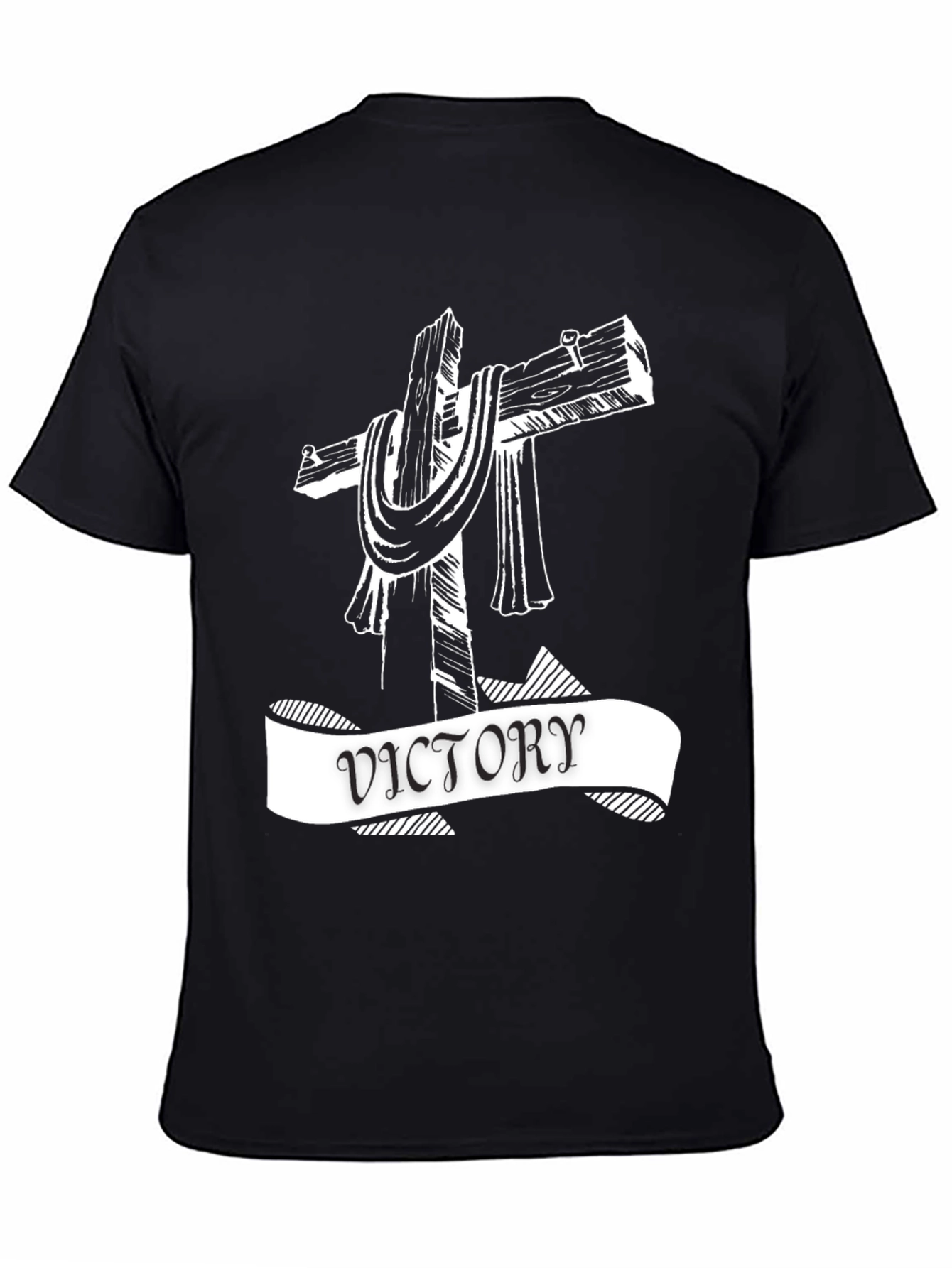 Victory Cross Graphic Tee - Black