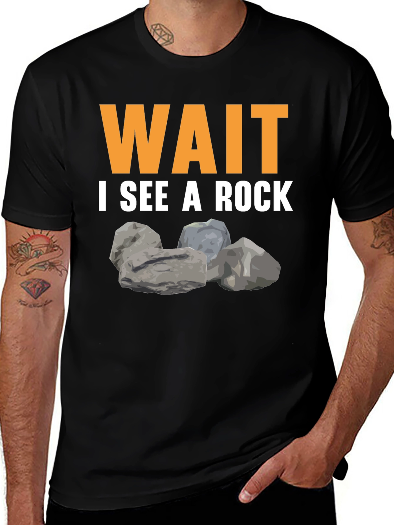 Wait I See A Rock Graphic T-Shirt