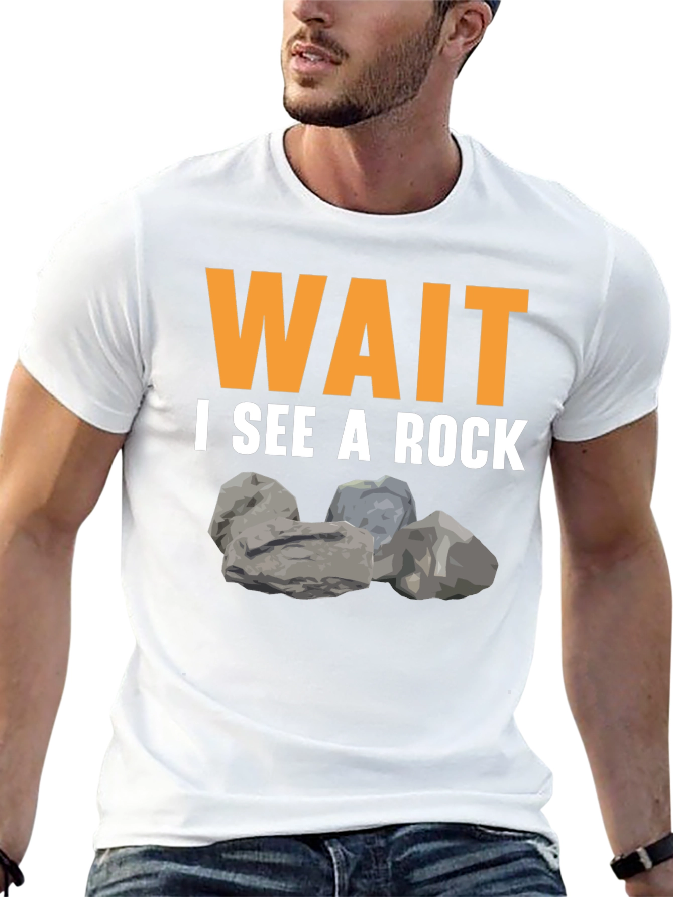 Wait I See A Rock Graphic T-Shirt