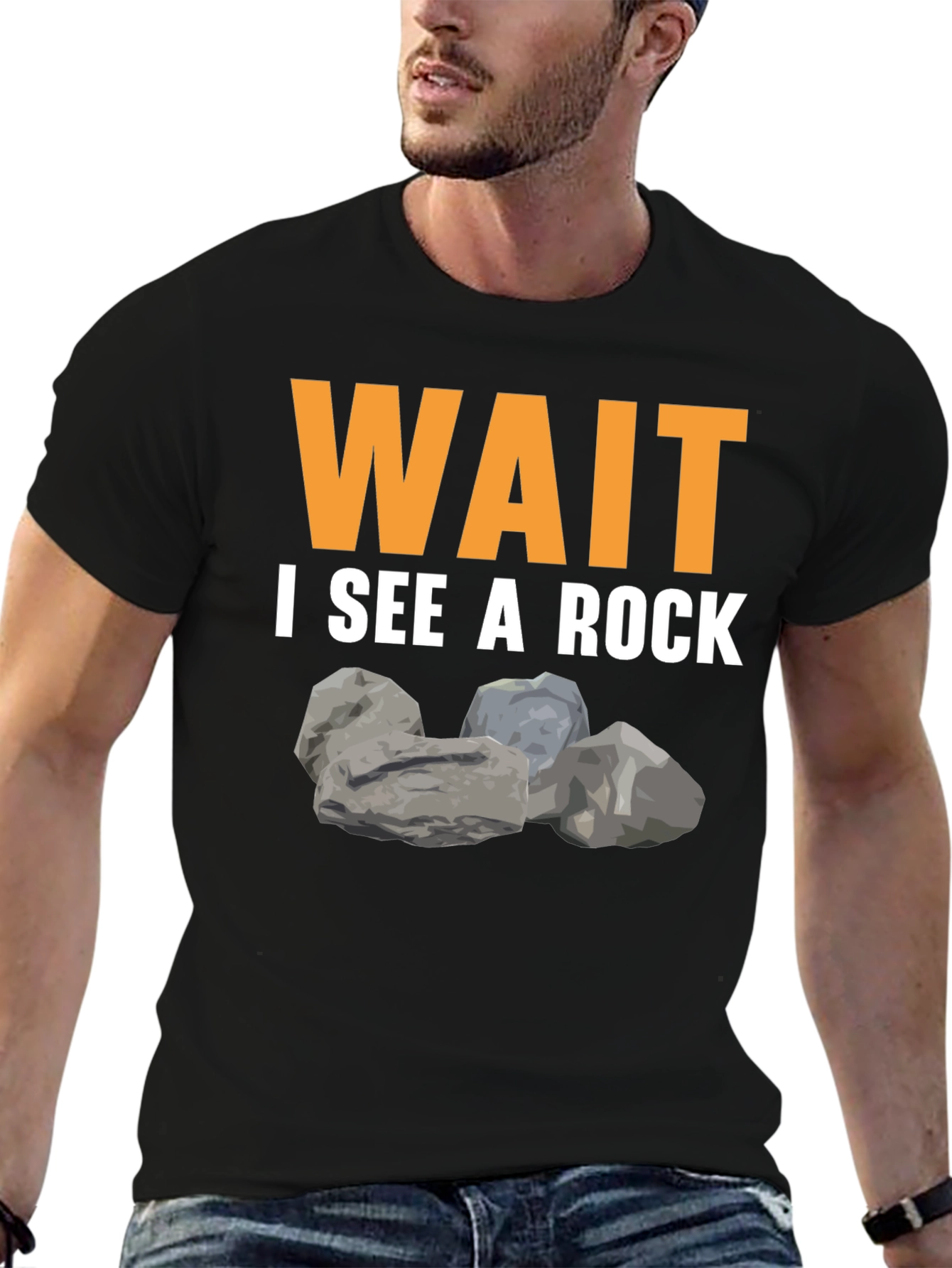 Wait I See A Rock Graphic T-Shirt