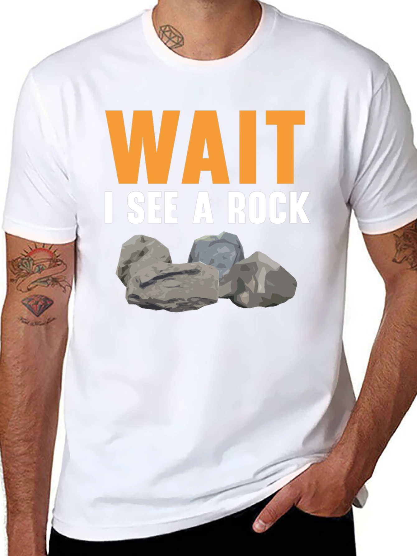 Wait I See A Rock Graphic T-Shirt