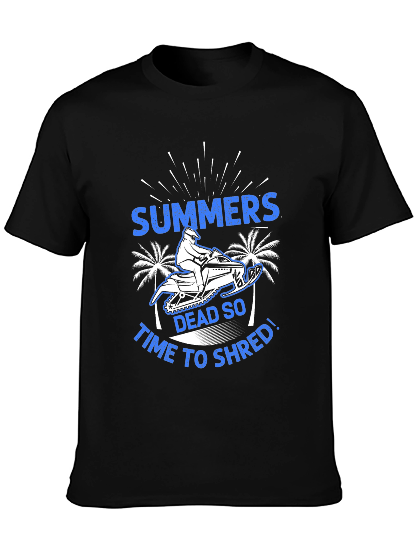 Summers Dead Snowmobile Graphic T-Shirt