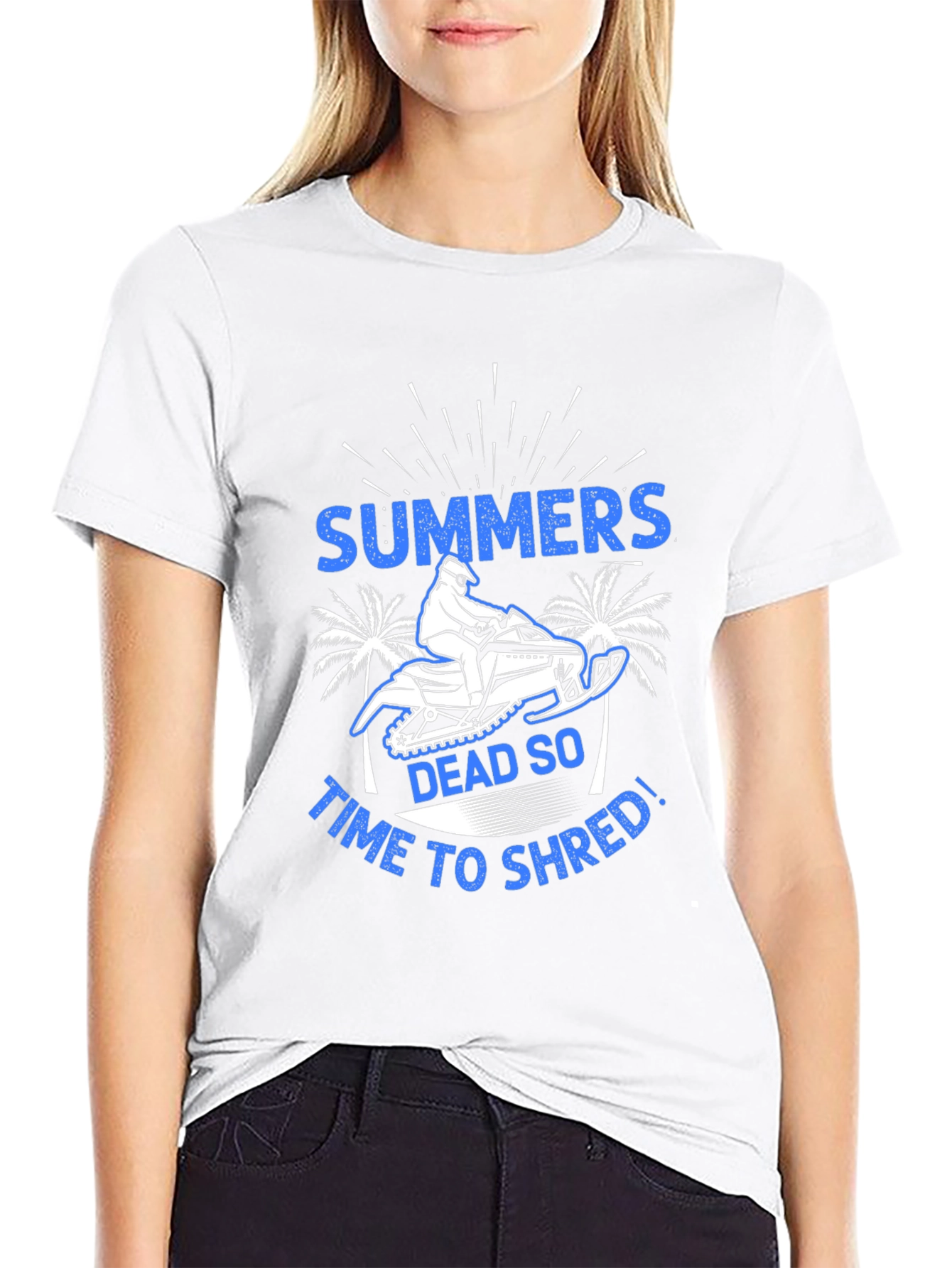 Summers Dead Snowmobile Graphic T-Shirt