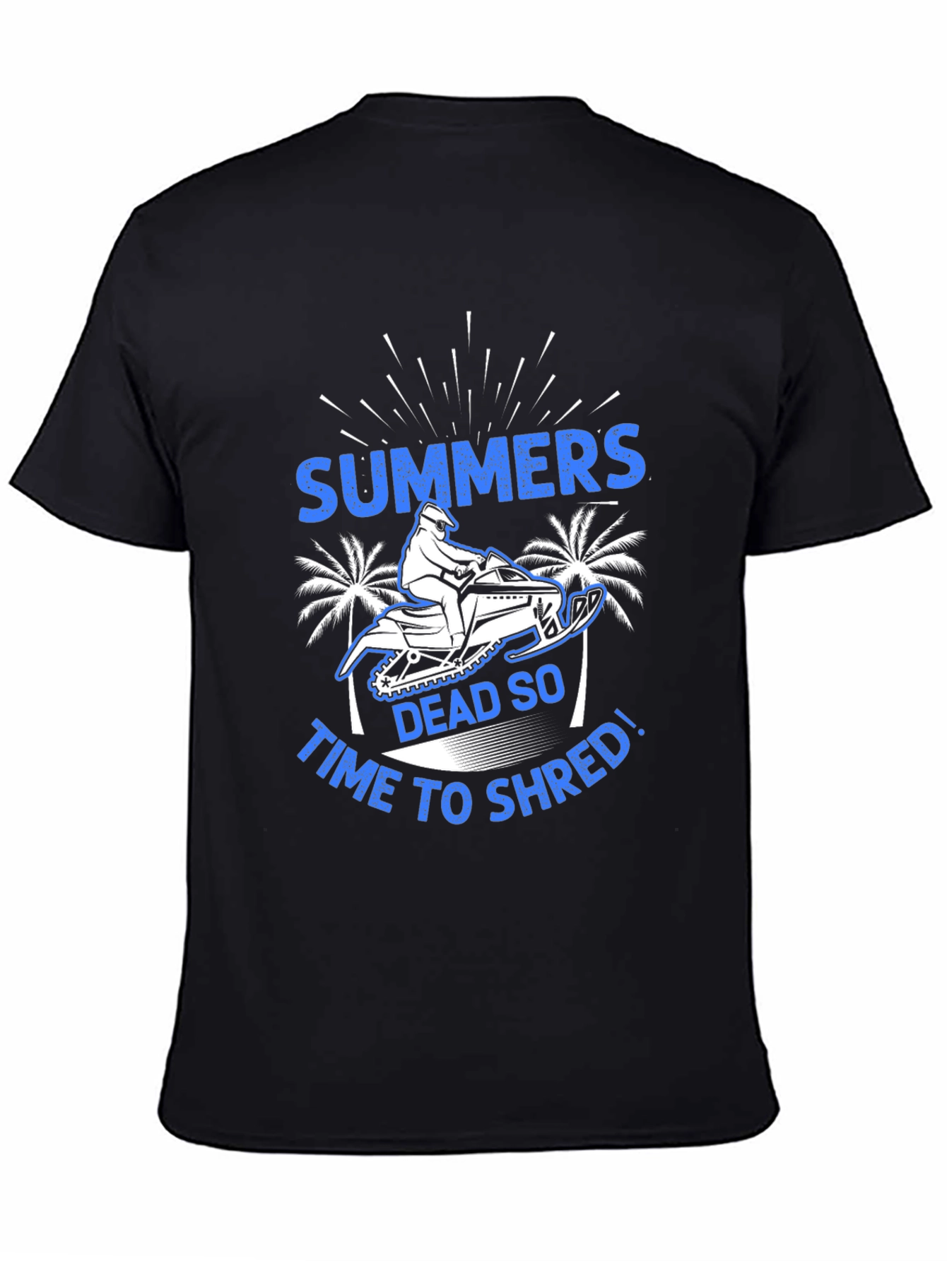 Summers Dead Snowmobile Graphic T-Shirt