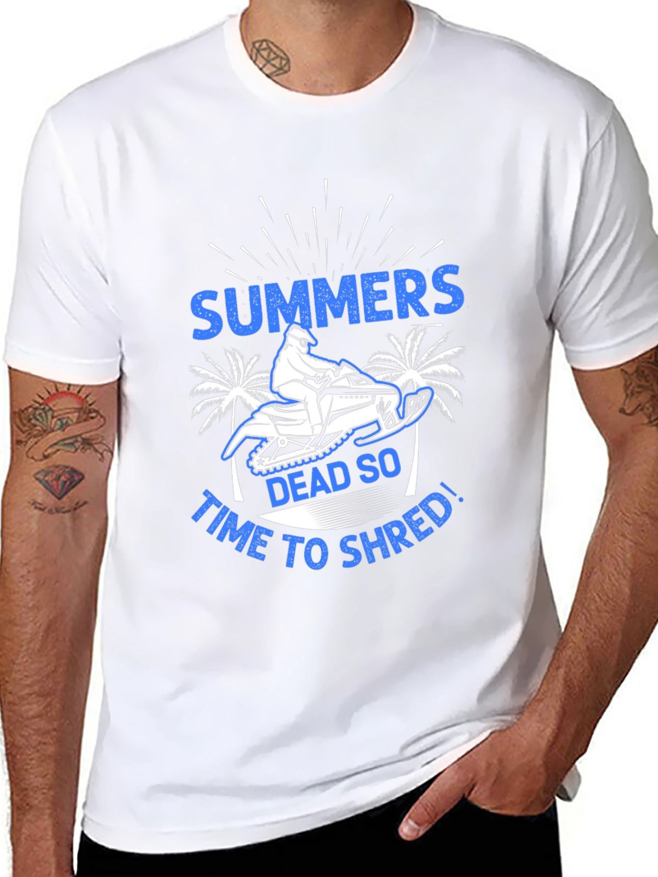 Summers Dead Snowmobile Graphic T-Shirt