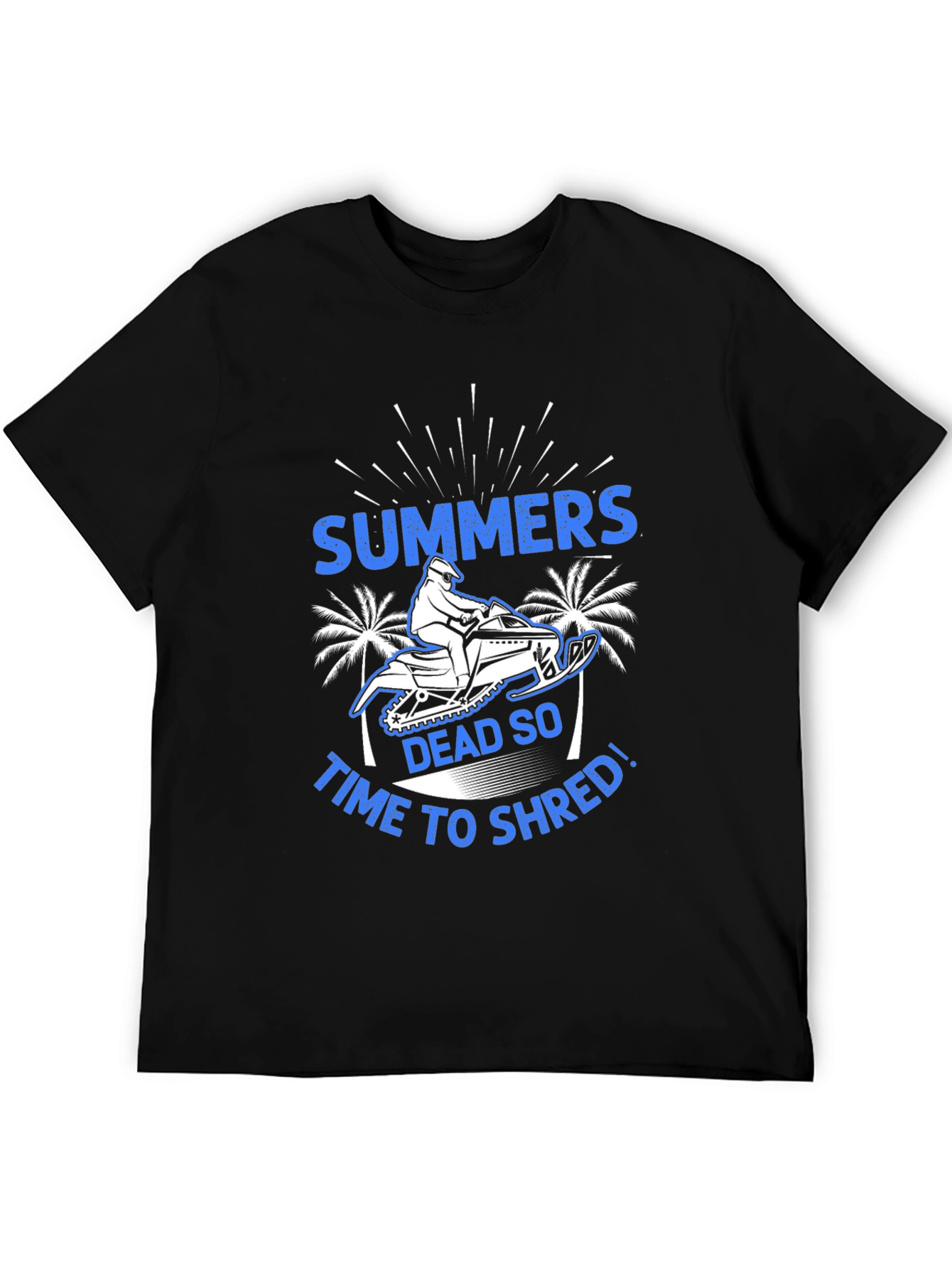 Summers Dead Snowmobile Graphic T-Shirt