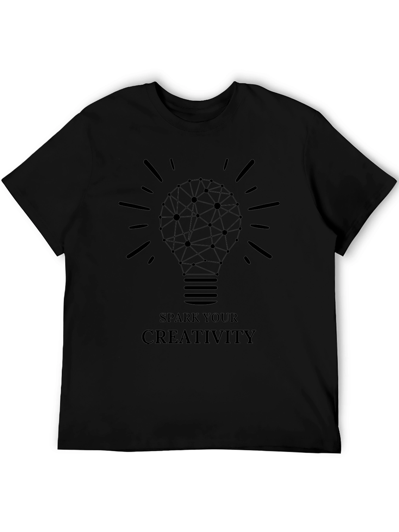 Spark Your Creativity Black Graphic T-Shirt
