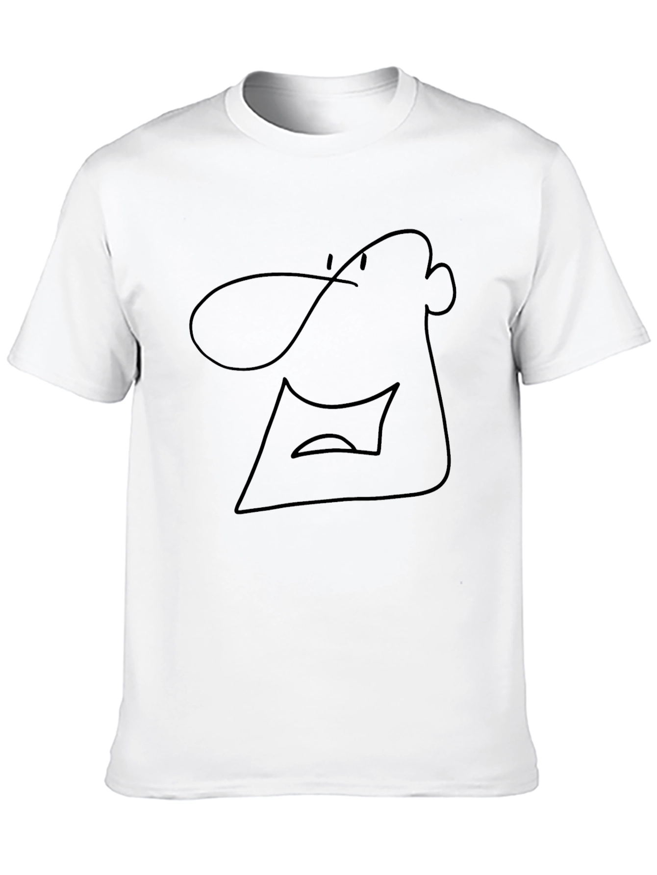 Abstract Line Art Graphic Black T-Shirt