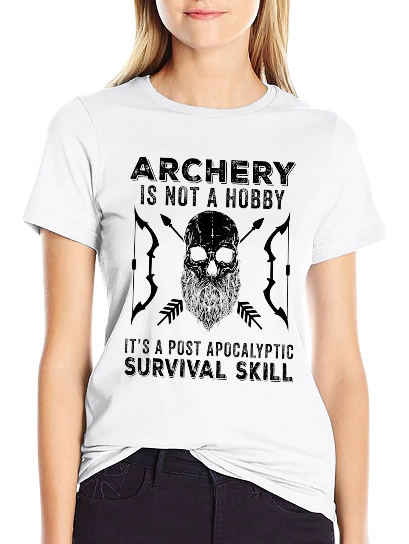 Archery Survival Skill Graphic Tee - Black