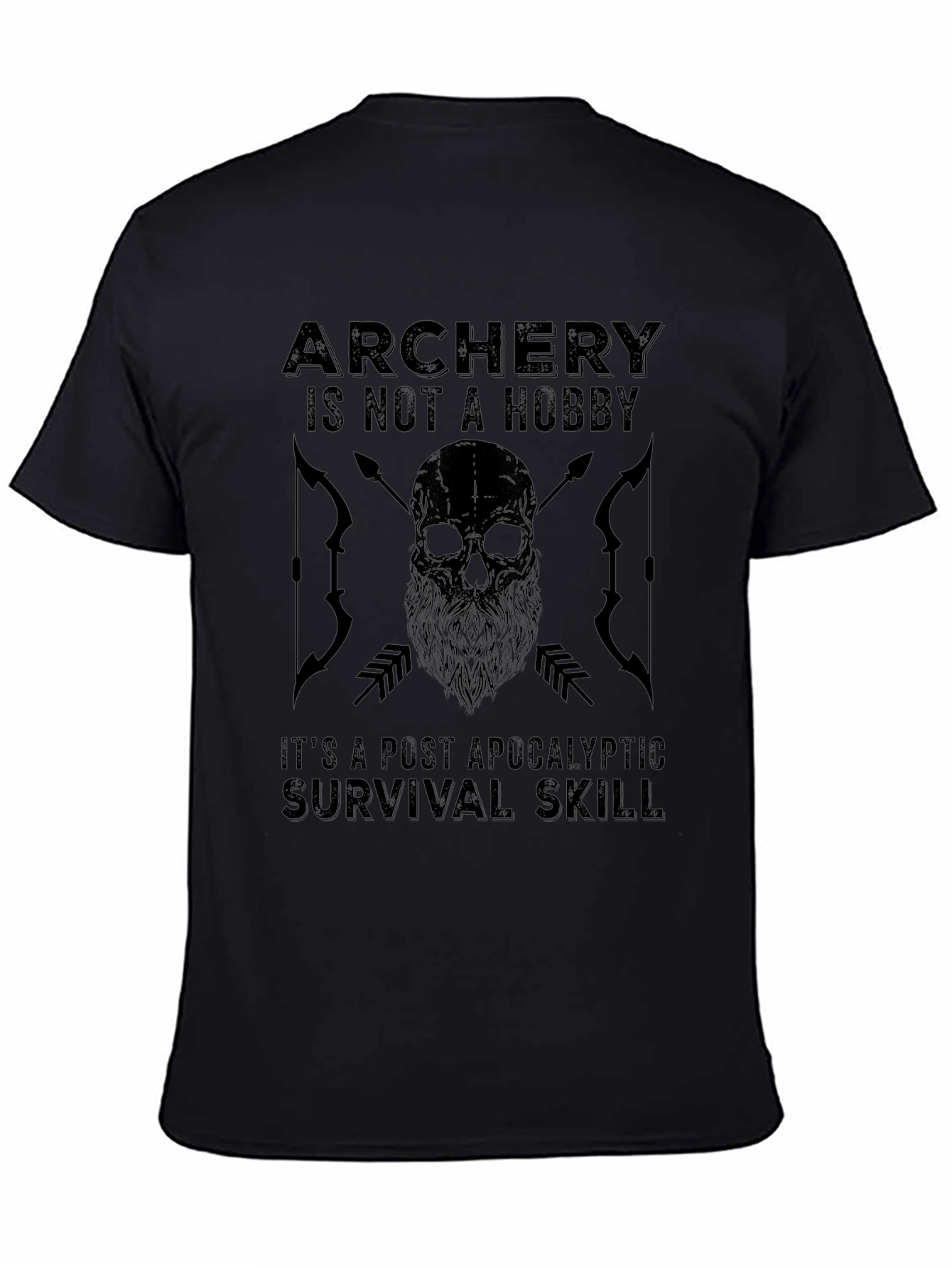 Archery Survival Skill Graphic Tee - Black