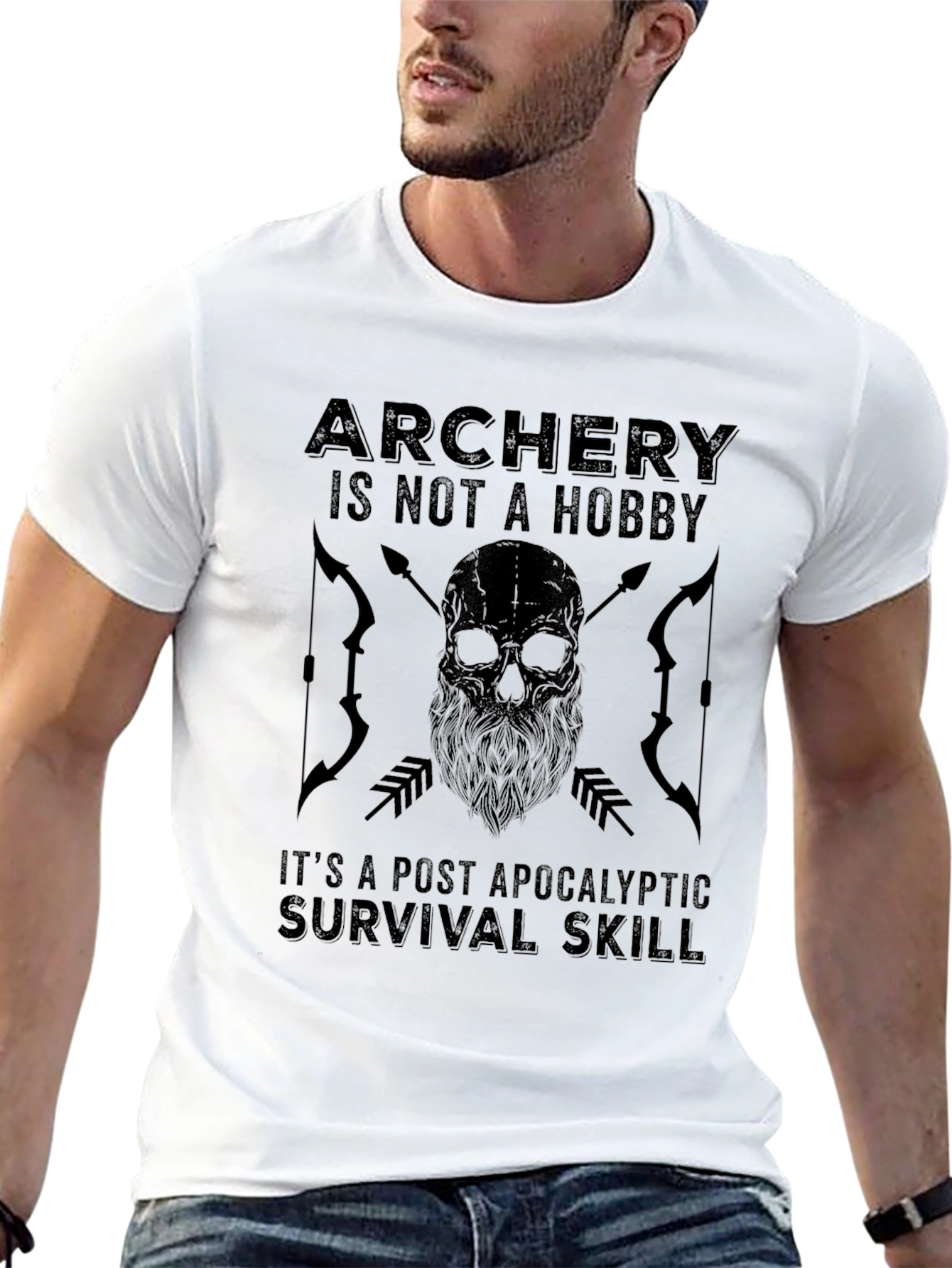 Archery Survival Skill Graphic Tee - Black