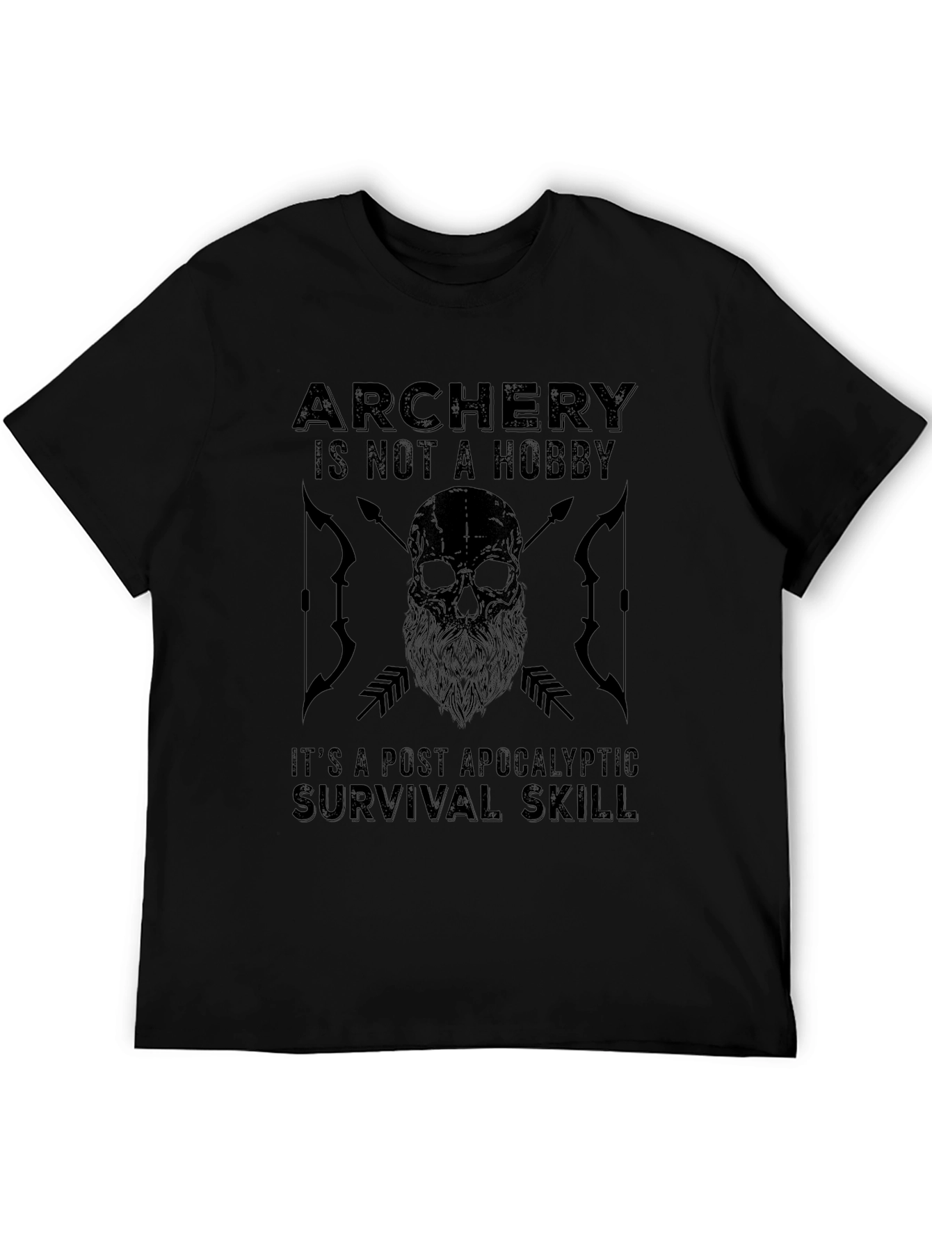 Archery Survival Skill Graphic Tee - Black