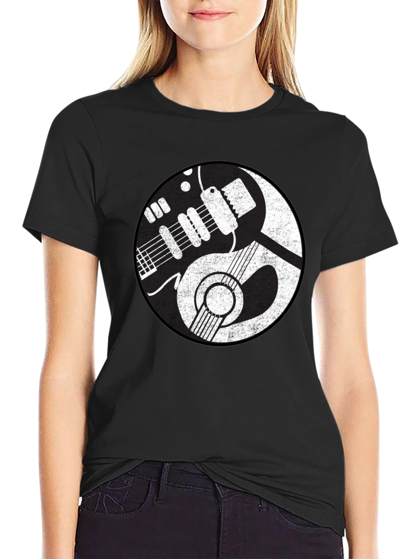 Yin Yang Guitar T-Shirt - Music Lover Tee