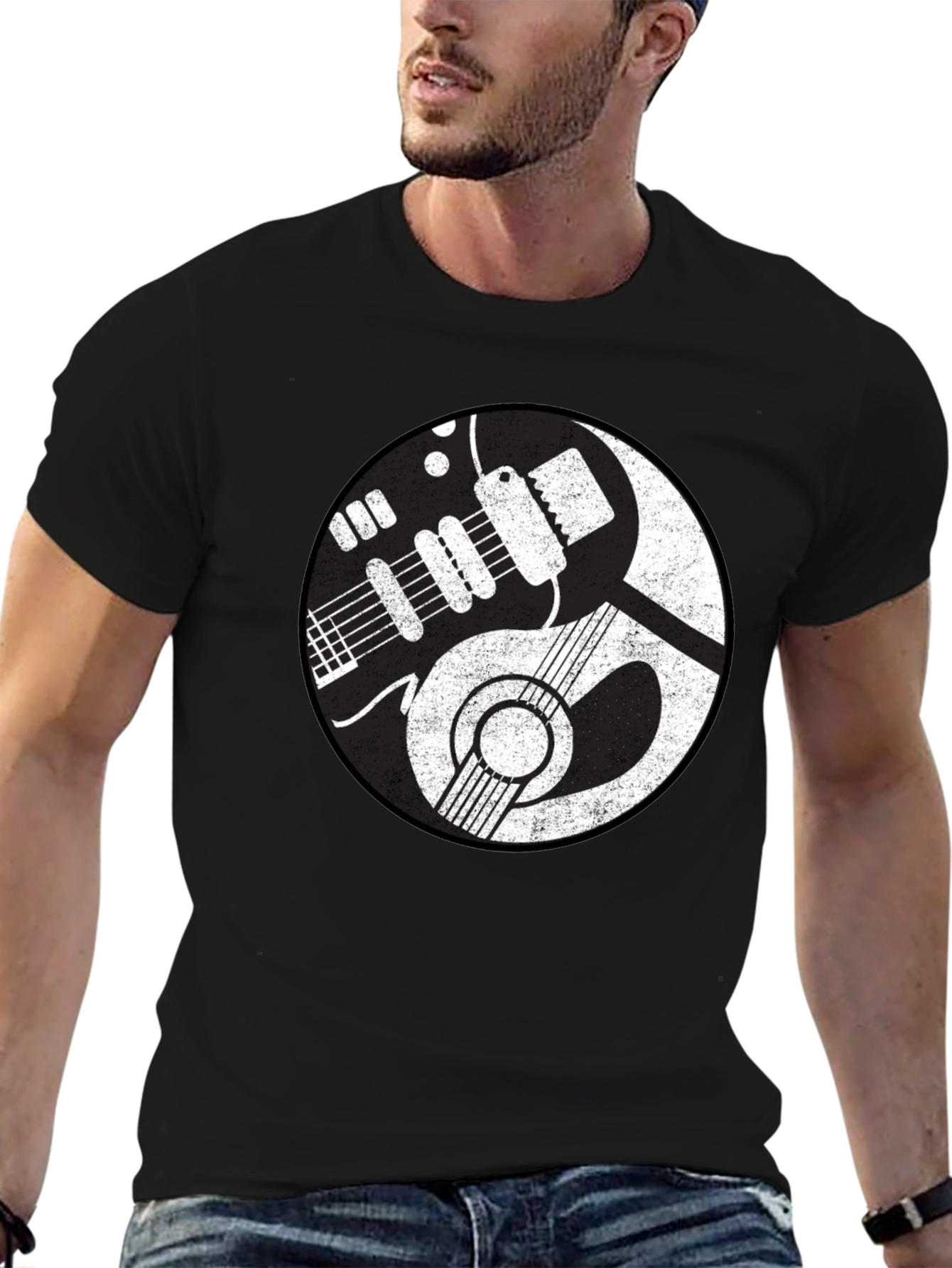 Yin Yang Guitar T-Shirt - Music Lover Tee