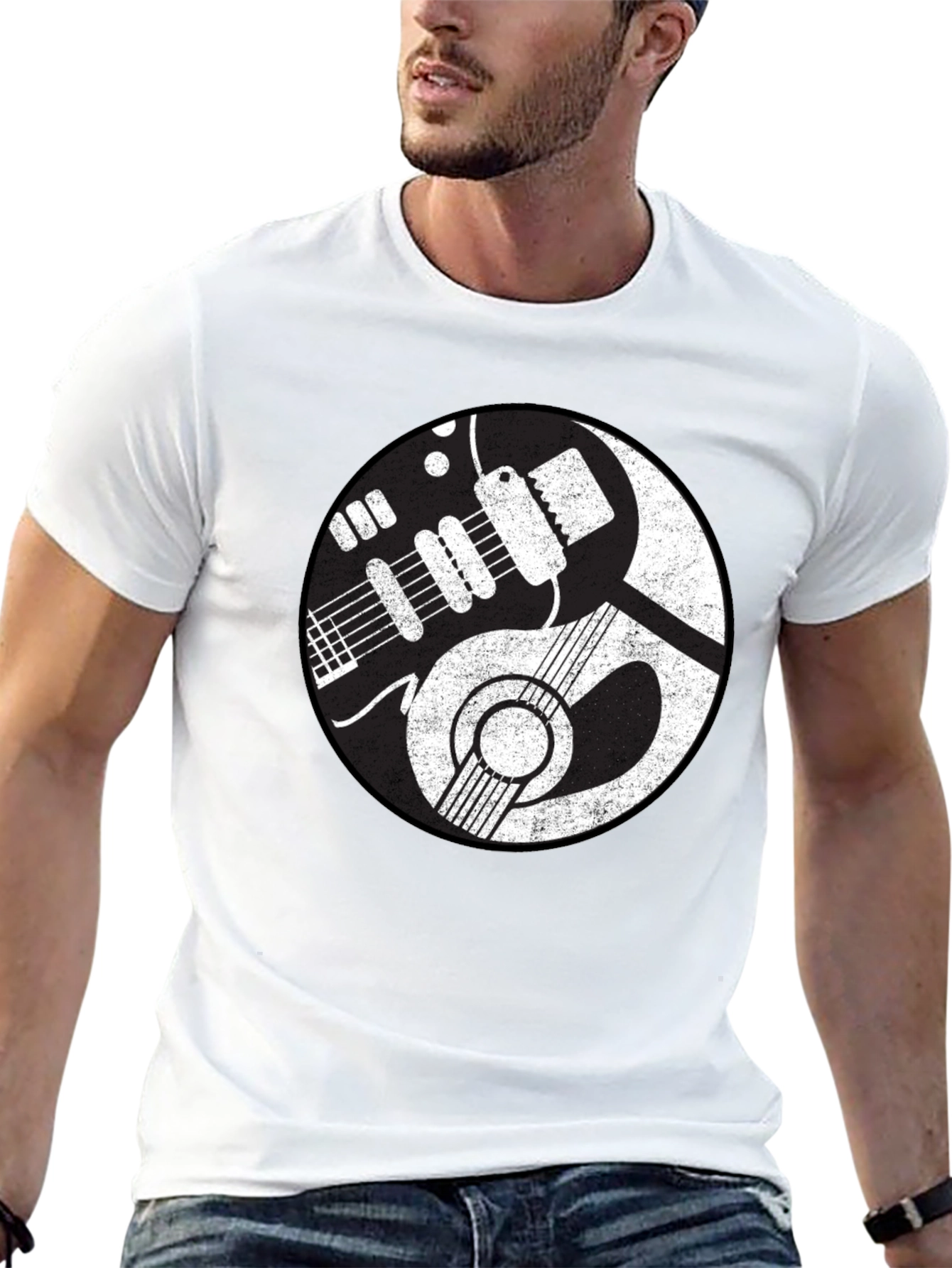 Yin Yang Guitar T-Shirt - Music Lover Tee