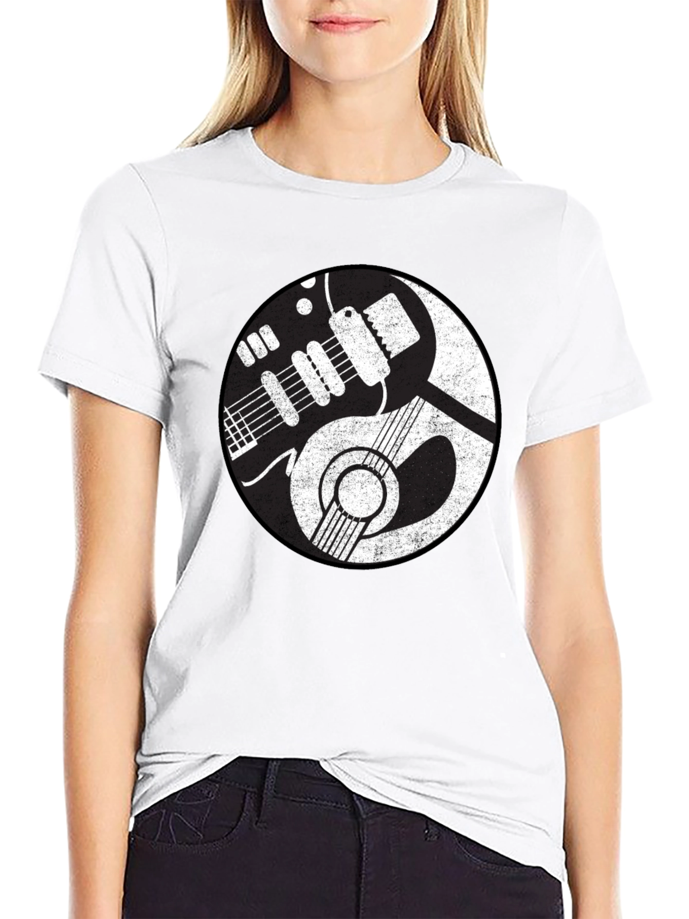 Yin Yang Guitar T-Shirt - Music Lover Tee