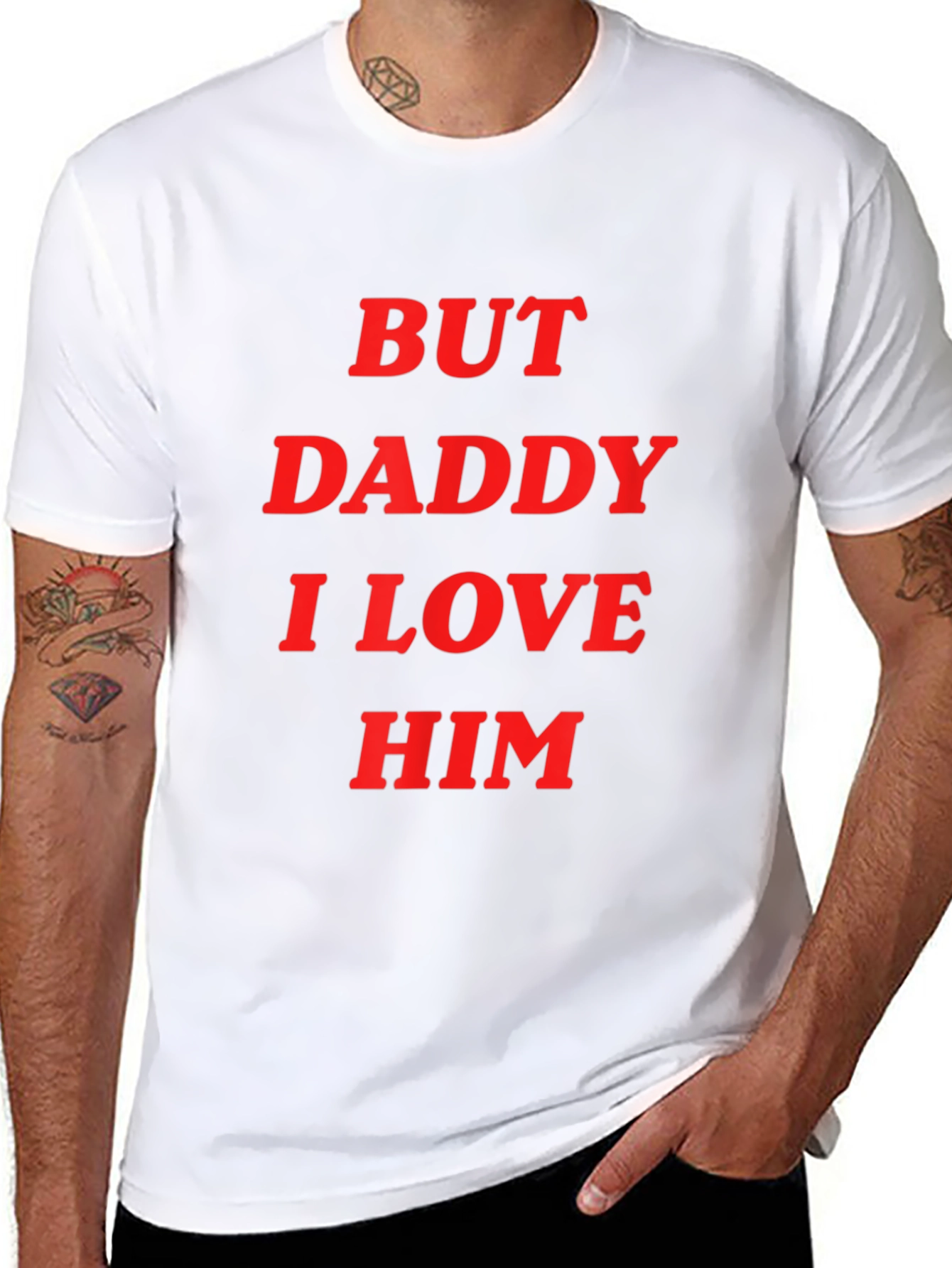 But Daddy I Love Him Graphic Tee - Black