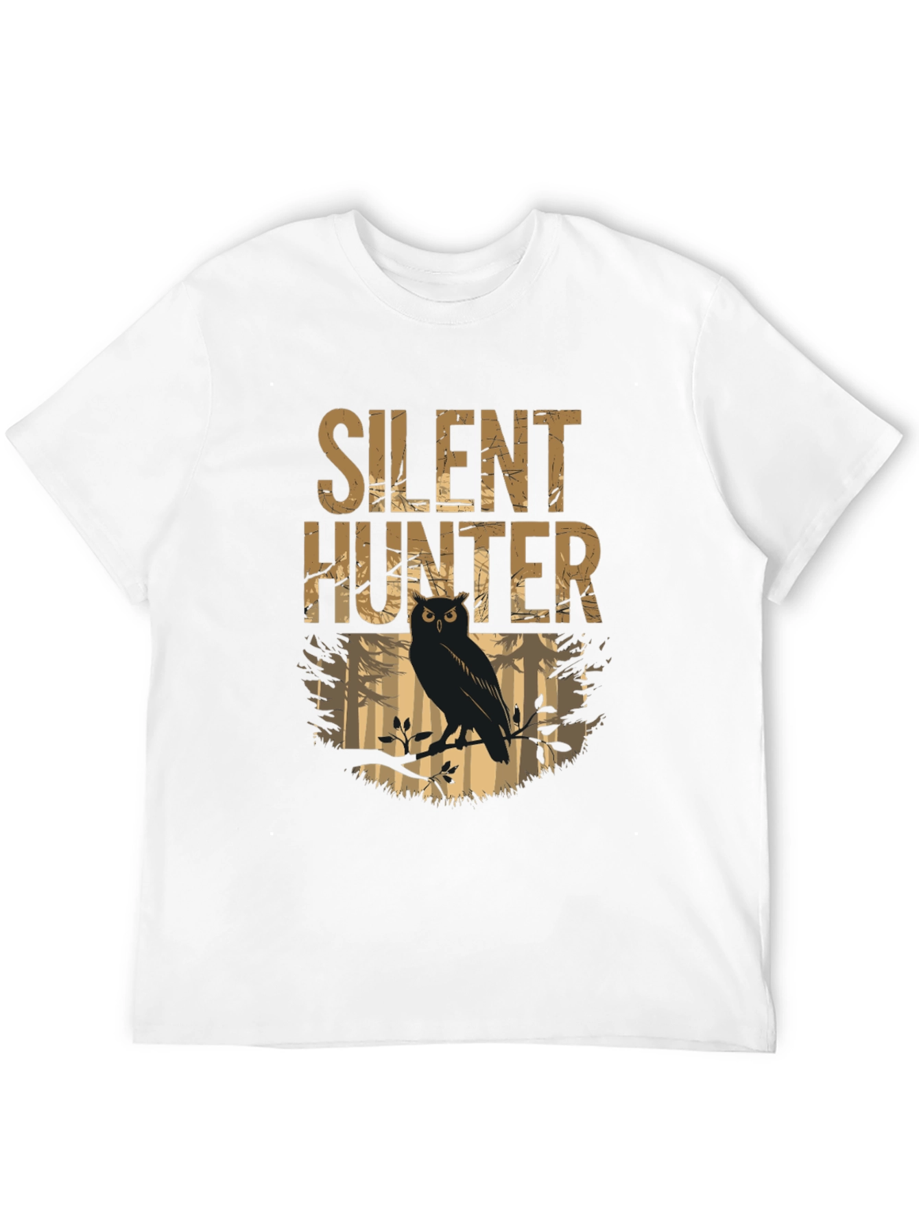 Silent Hunter Owl Graphic Tee - Mens Black T-Shirt