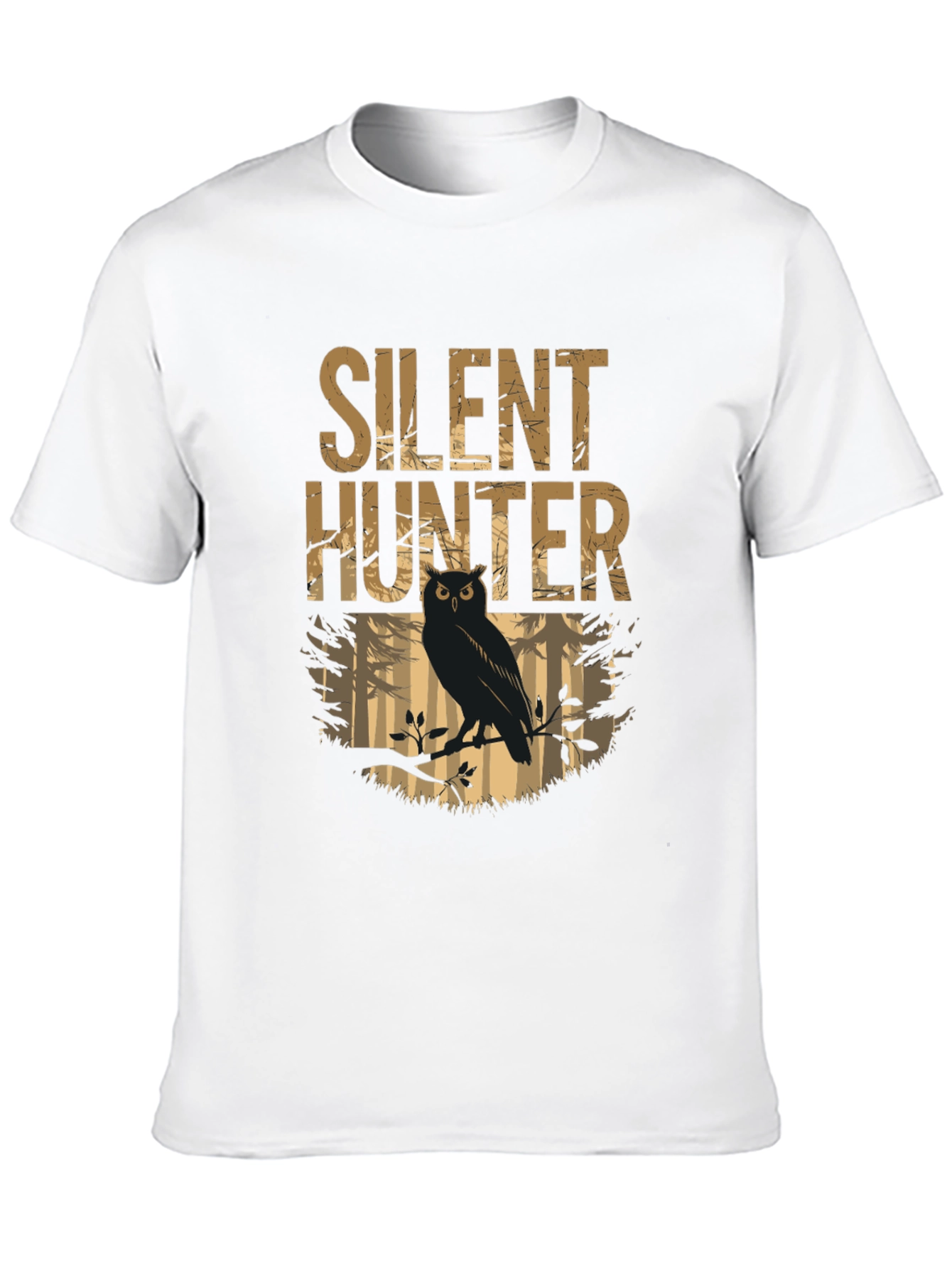 Silent Hunter Owl Graphic Tee - Mens Black T-Shirt