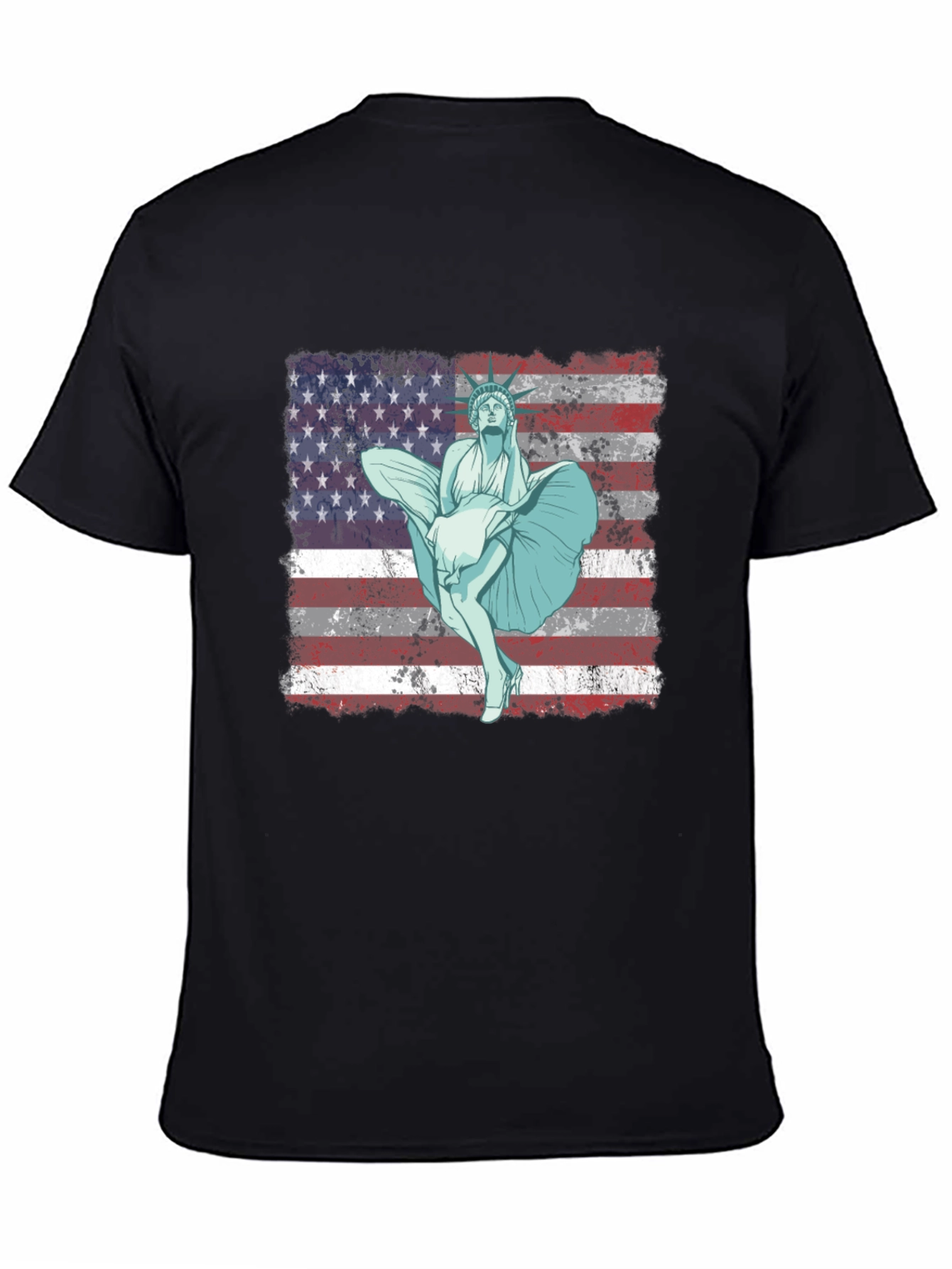 American Flag Marilyn Statue Graphic Tee